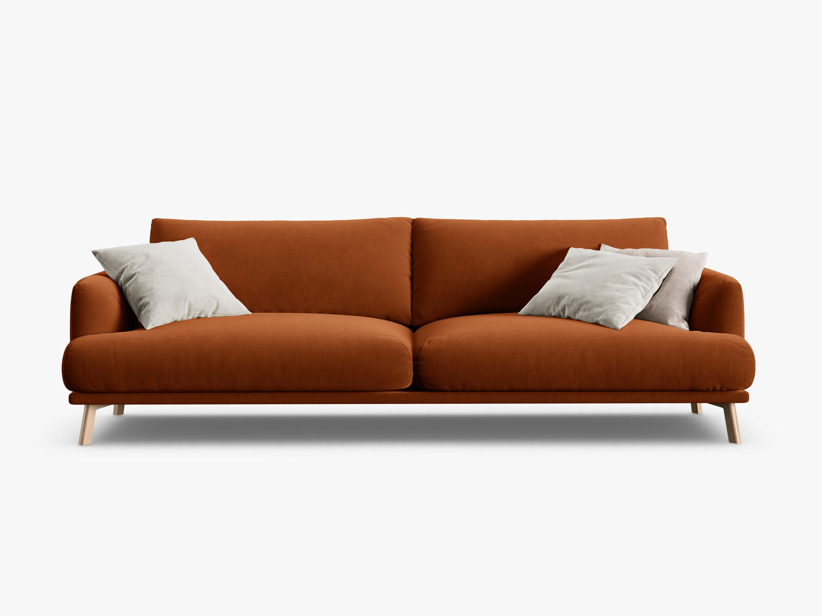 Micadoni Sofa Naomi 4-Sitzer Samt Salvador Terrakotta