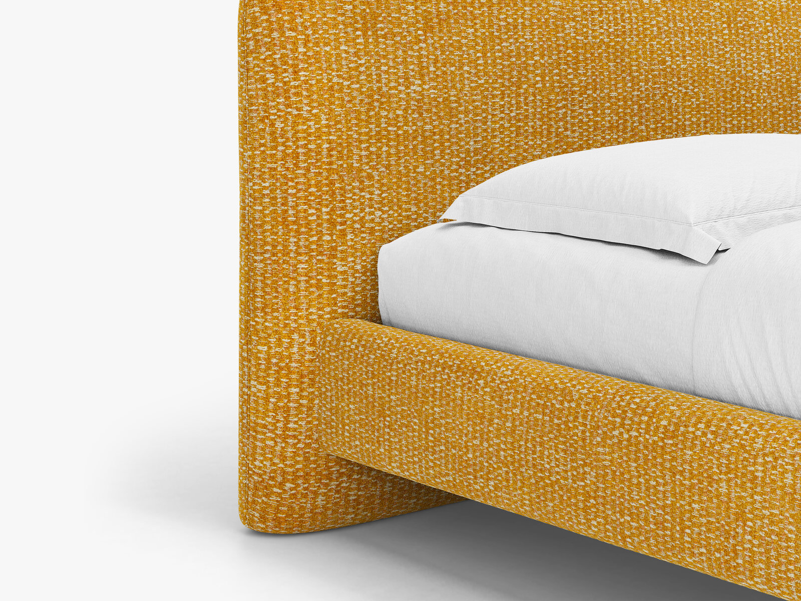 Micadoni Vera Bett mit Kopfteil Chenille Silencio Senf 180x200