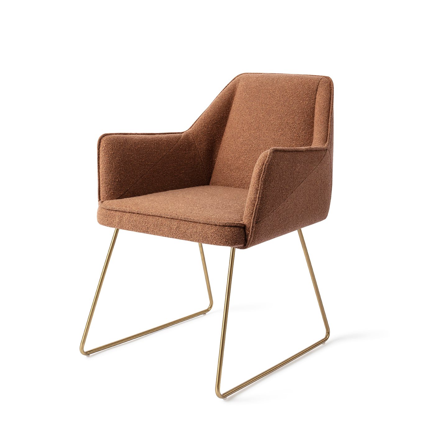 Jesper Home Esszimmerstuhl Tome Cinnamon-Bun Slide Gold