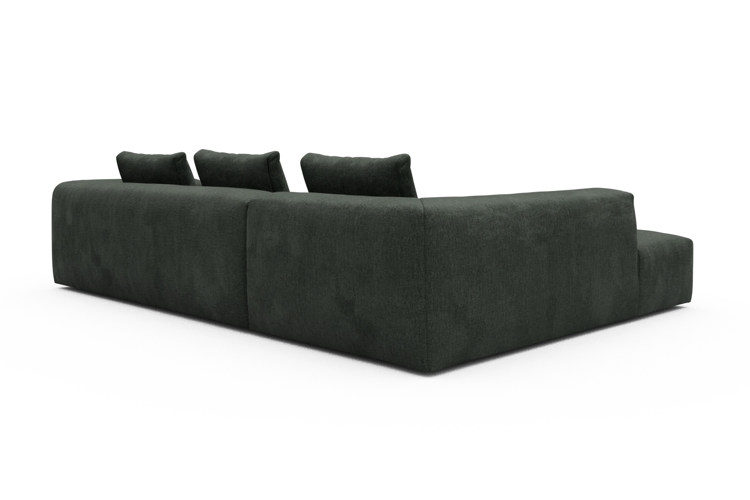 Ecksofa Fred Relax-Ecke links mit 2,5-Sitzer Aivi-Pine-Green