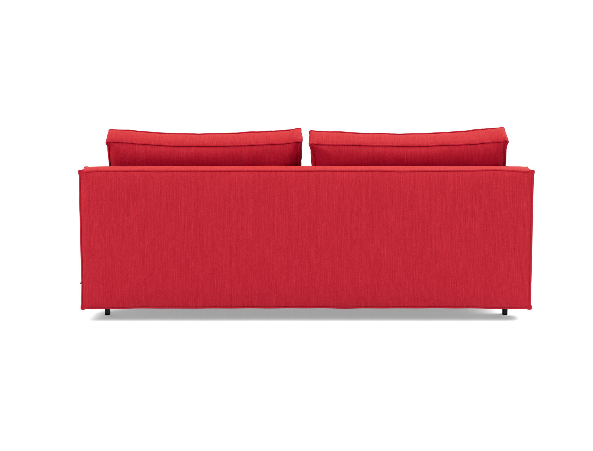 Schlafsofa Sly Flachgewebe Elegance 511-Red Beine Schwarzes Metall