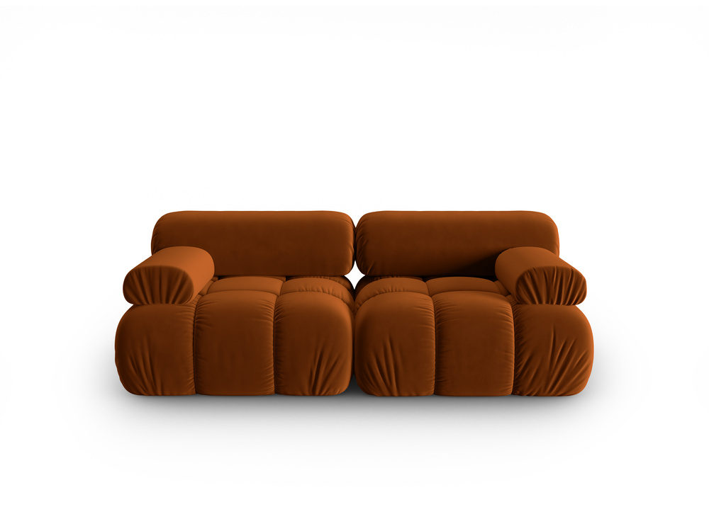 Cosmopolitan Design Sofa Cortina 2-Sitzer Samt Bluvel Terrakotta