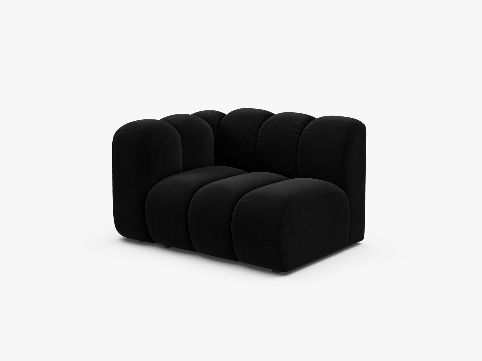 Micadoni Modul Lupine 1-Sitzer Samt Venus Schwarz Links