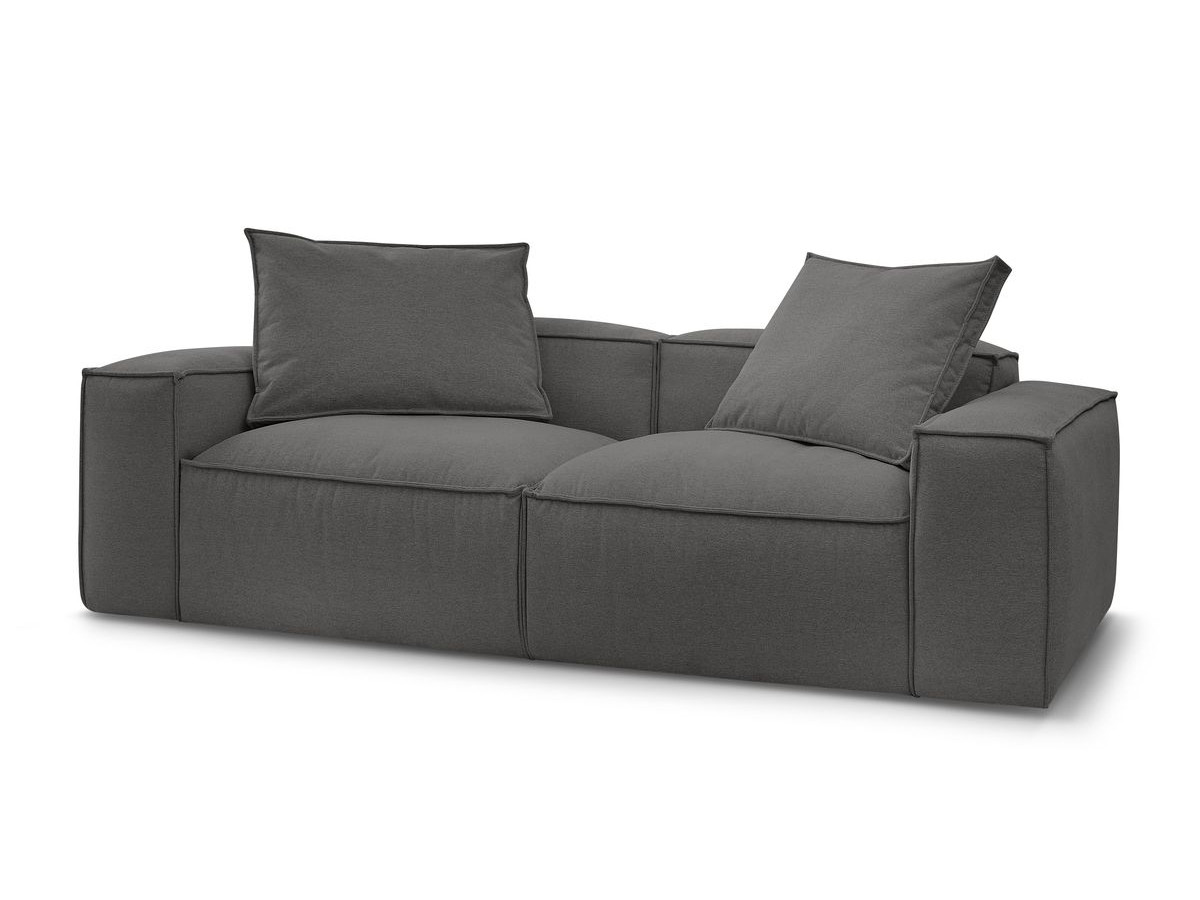 Bobochic Boheme Sofa 3-Sitzer Melange-Stoff Dunkelgrau