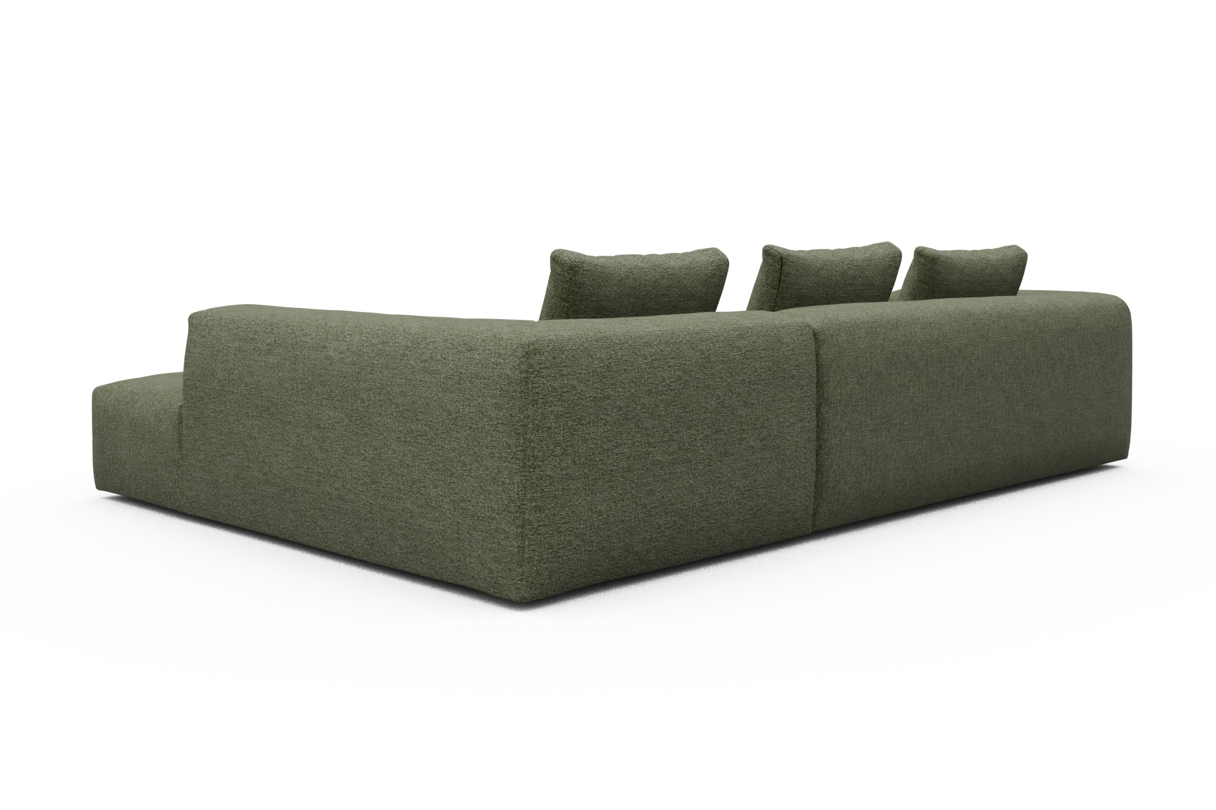 Ecksofa Fred Relax-Ecke rechts mit 2,5-Sitzer Carreno-Vivid-Green