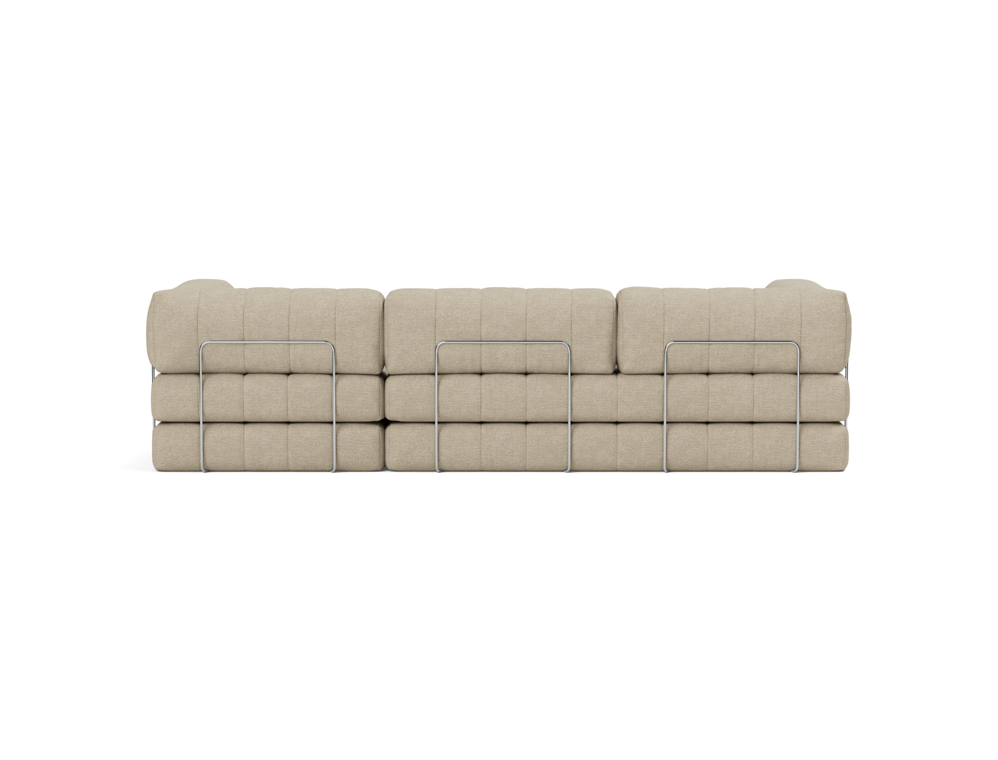 Schlafsofa CozyPad Grand mit Armlehnen Strukturierter Stoff Taura 356-Sand