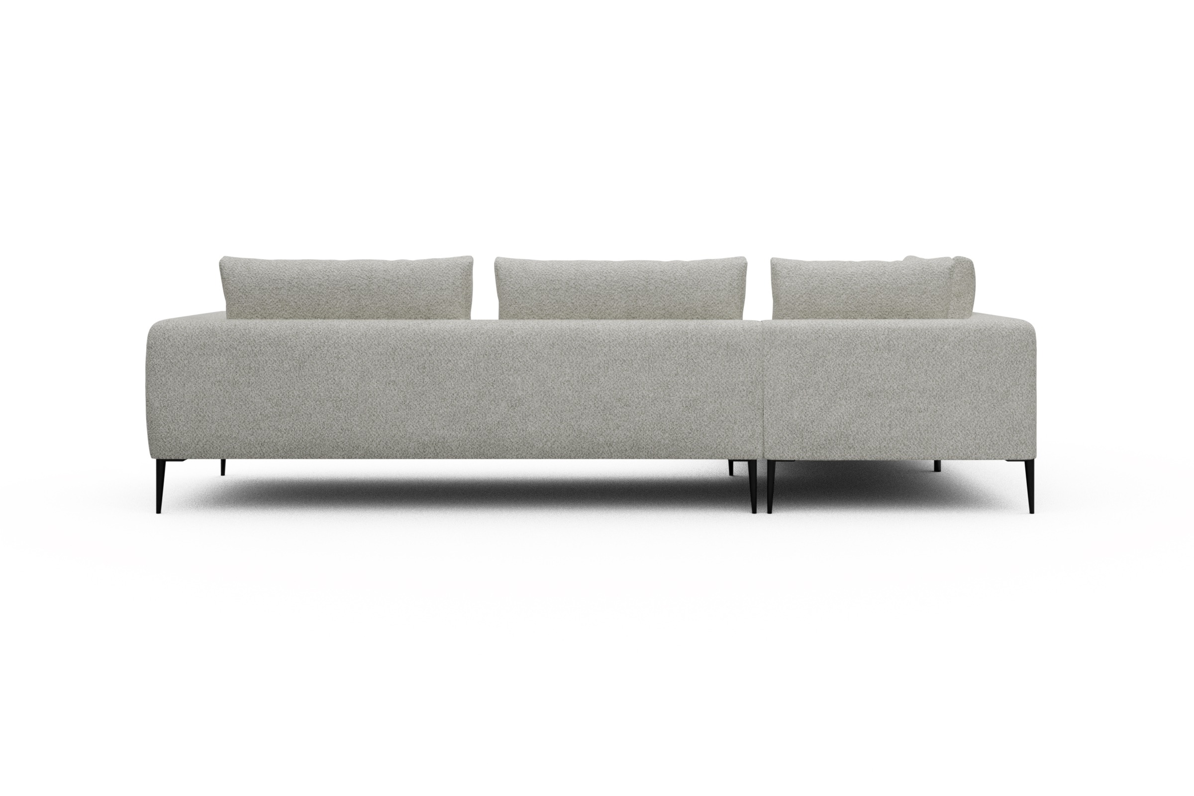 Ecksofa Paul Relax-Ecke rechts mit 3-Sitzer Vanora-Warm-Sand