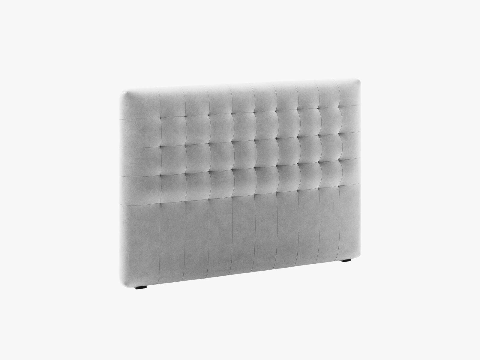Micadoni Nova Samtiger Kopfteil 120 cm (H 95 cm) Samt Paris Hellgrau 140x95