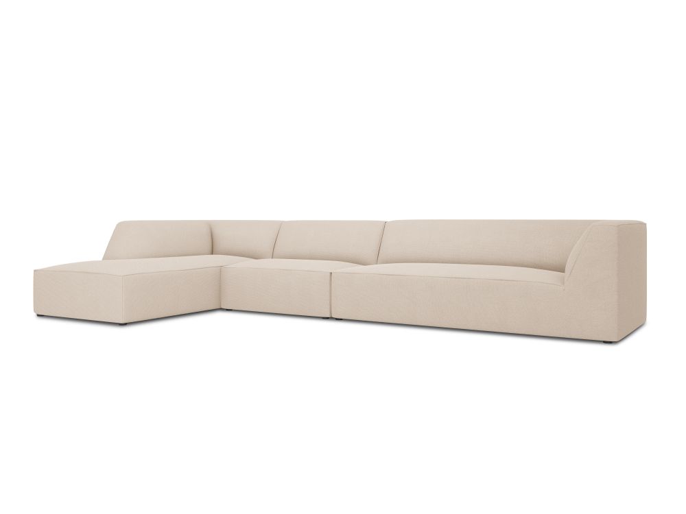 Cosmopolitan Design Ecksofa Siena 5-Sitzer Strukturierter Stoff Ottawa Beige Links