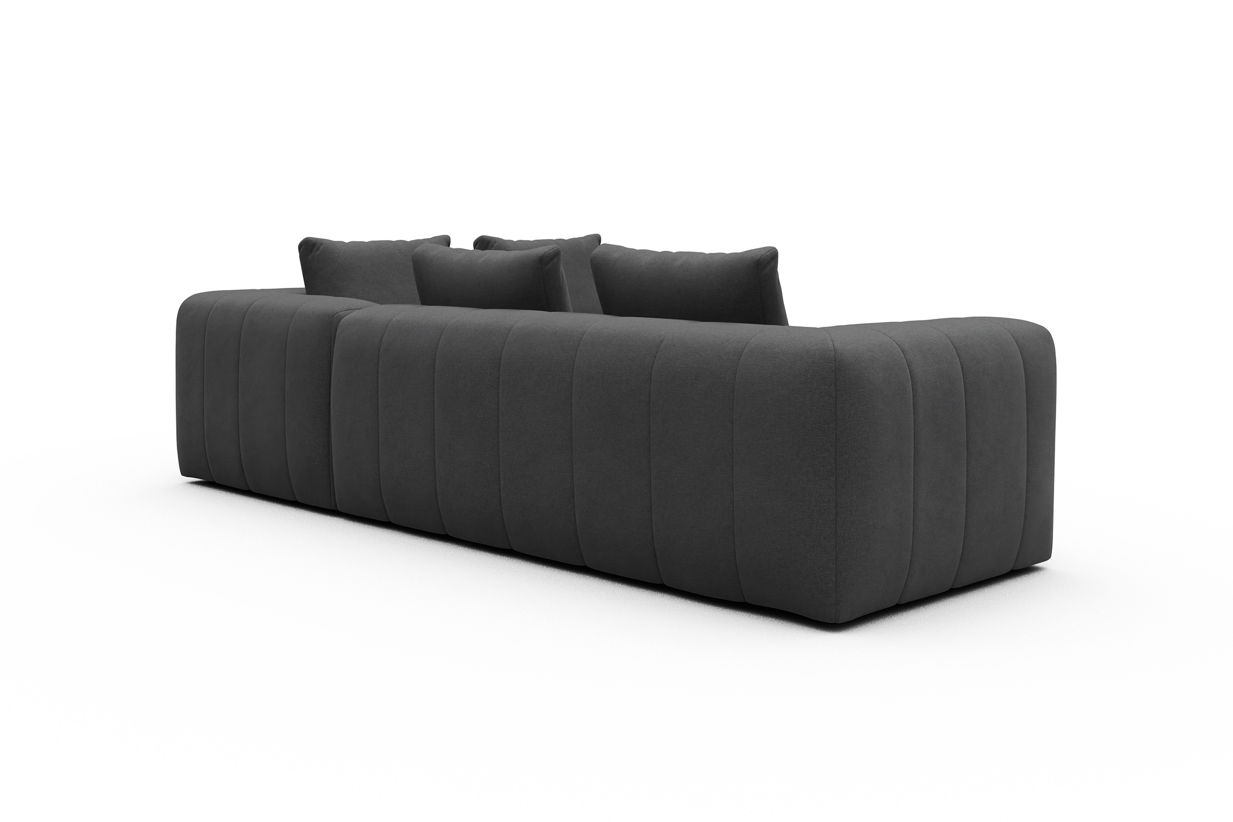 Ecksofa Hugo 2x 2,5-Sitzer Armlehne links Satya-Zinc