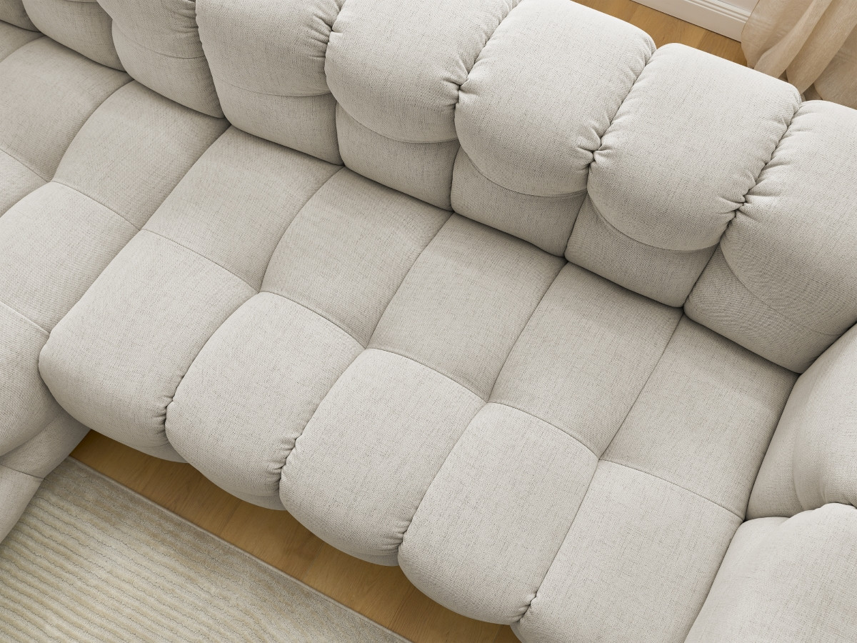 Bobochic Cloud Ecksofa 288 × 184 cm Stoff Beige Ecke links