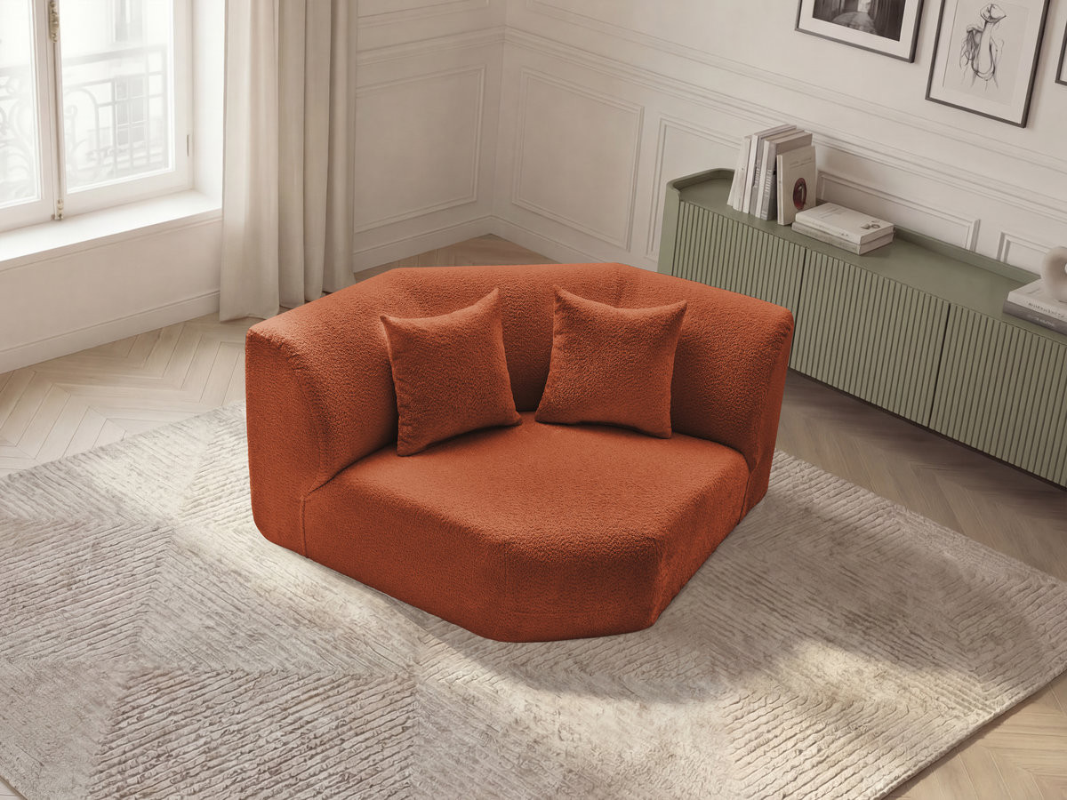 Bobochic Anda Sofa 2-Sitzer Chenille Orange