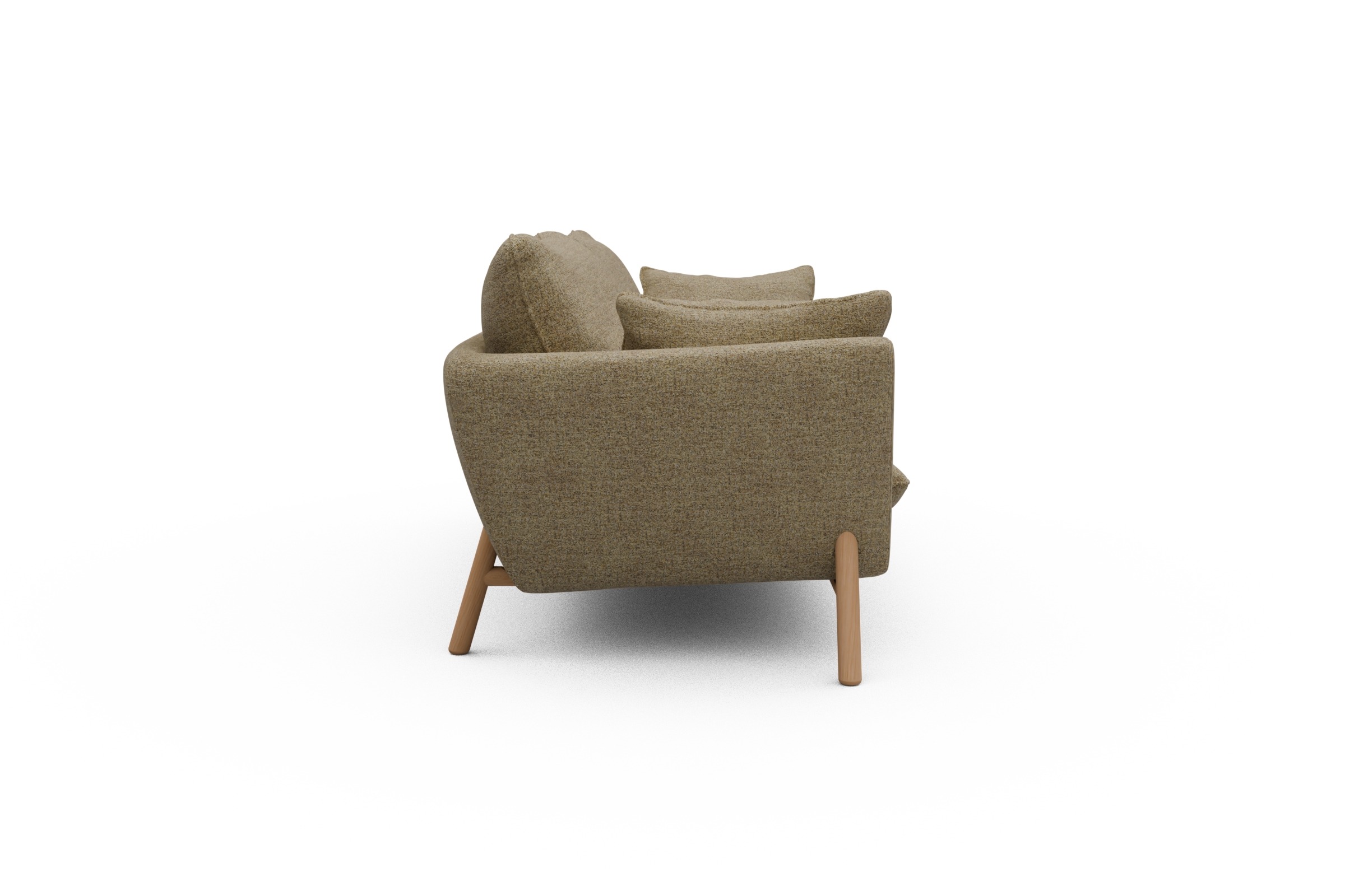 Sofa Emil 3-Sitzer Beinfarbe Eiche Natur Carreno-Silician-Yellow