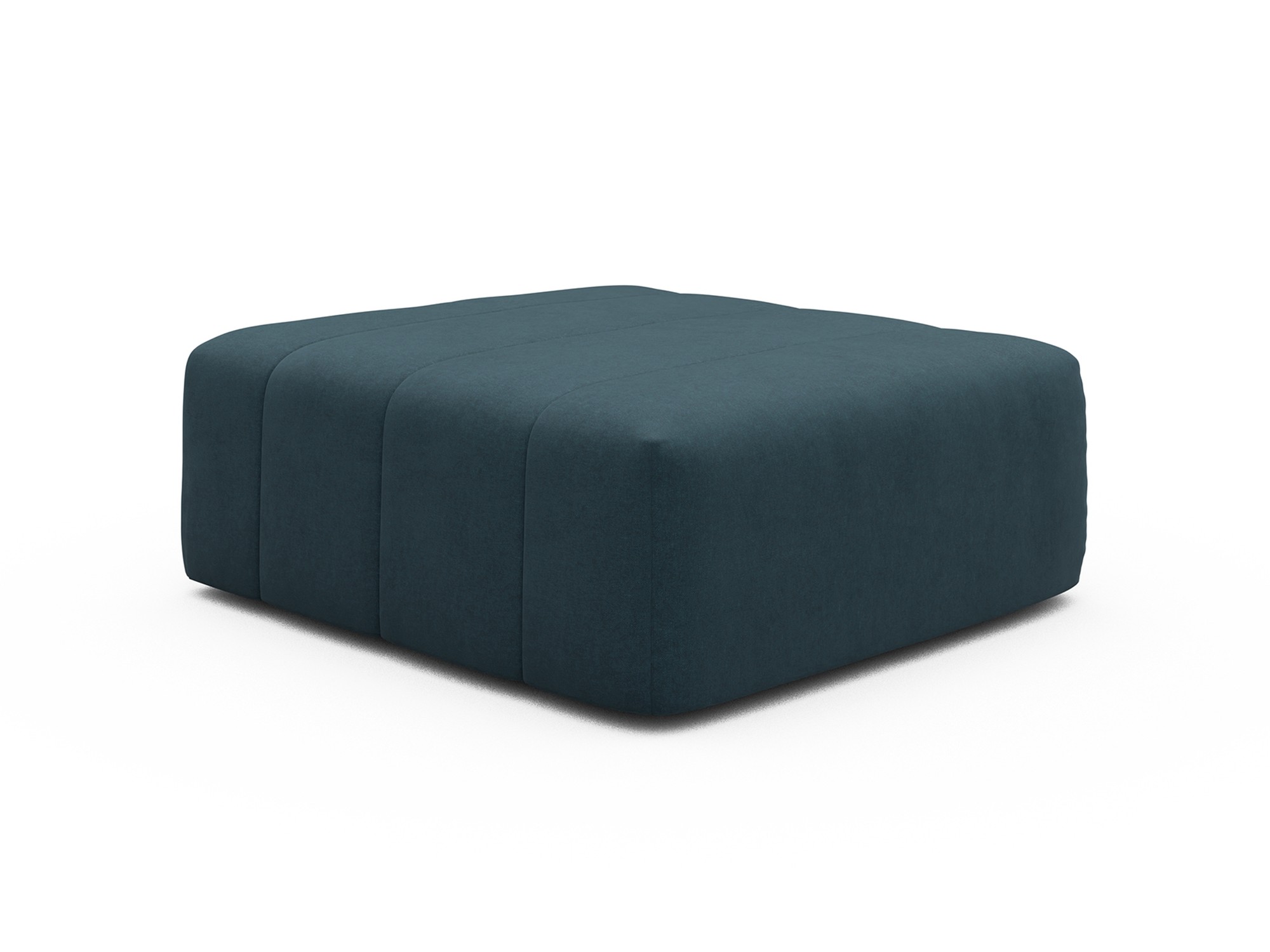 Ottomane Hugo Strukturierter Stoff Satya 443-Deep-Blue