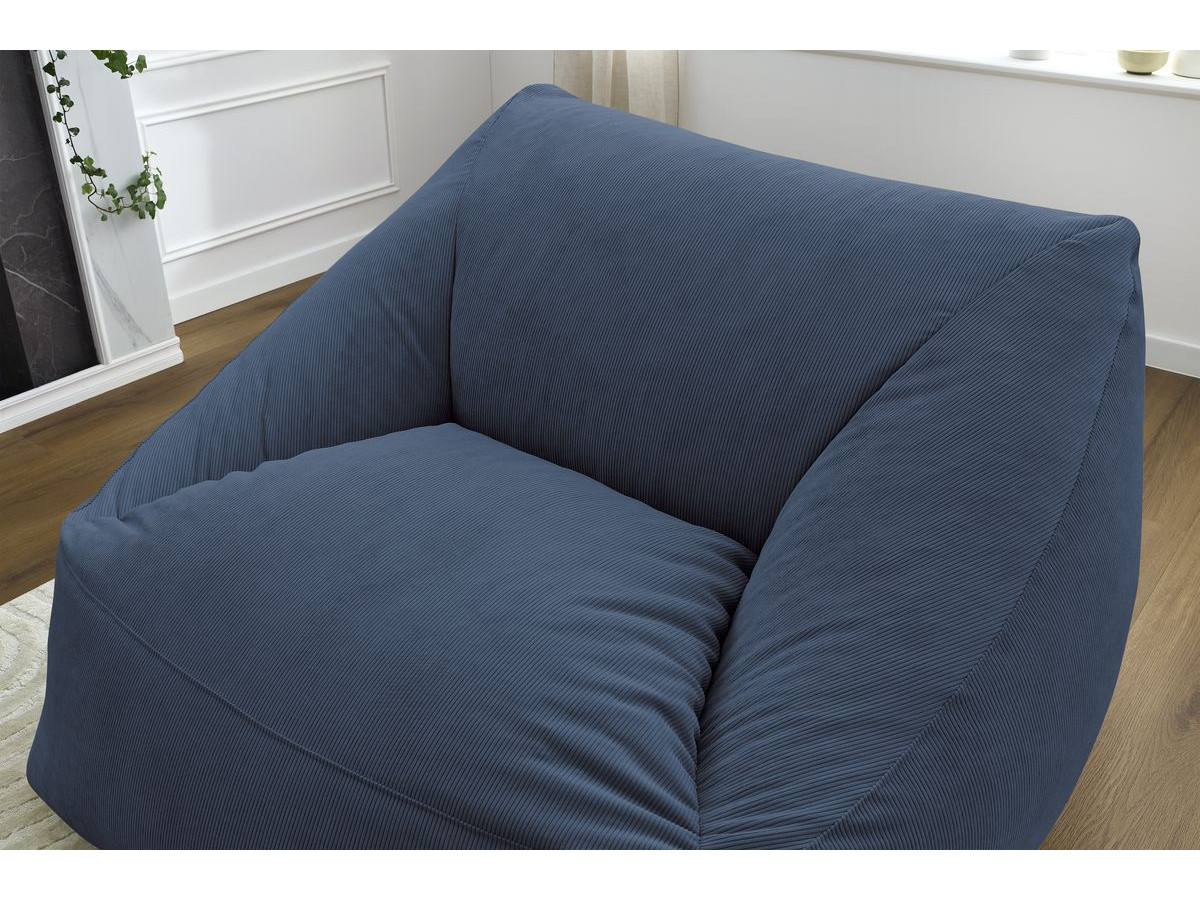 Bobochic Lilibet Pouf Cordsamt Dunkelblau
