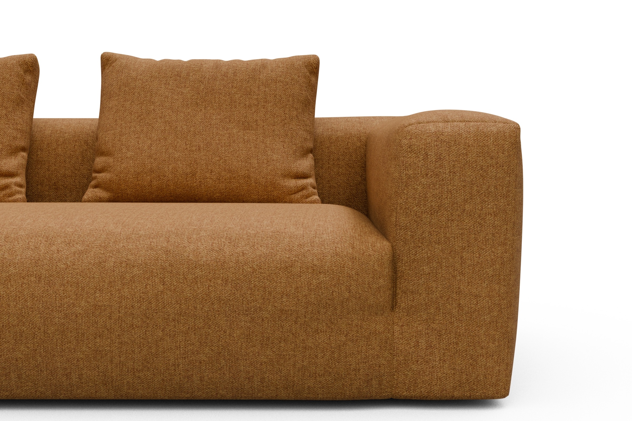 Wohnlandschaft Fred Chaiselongue links mit 2-Sitzer und lange Armlehne rechts Sama-Cur