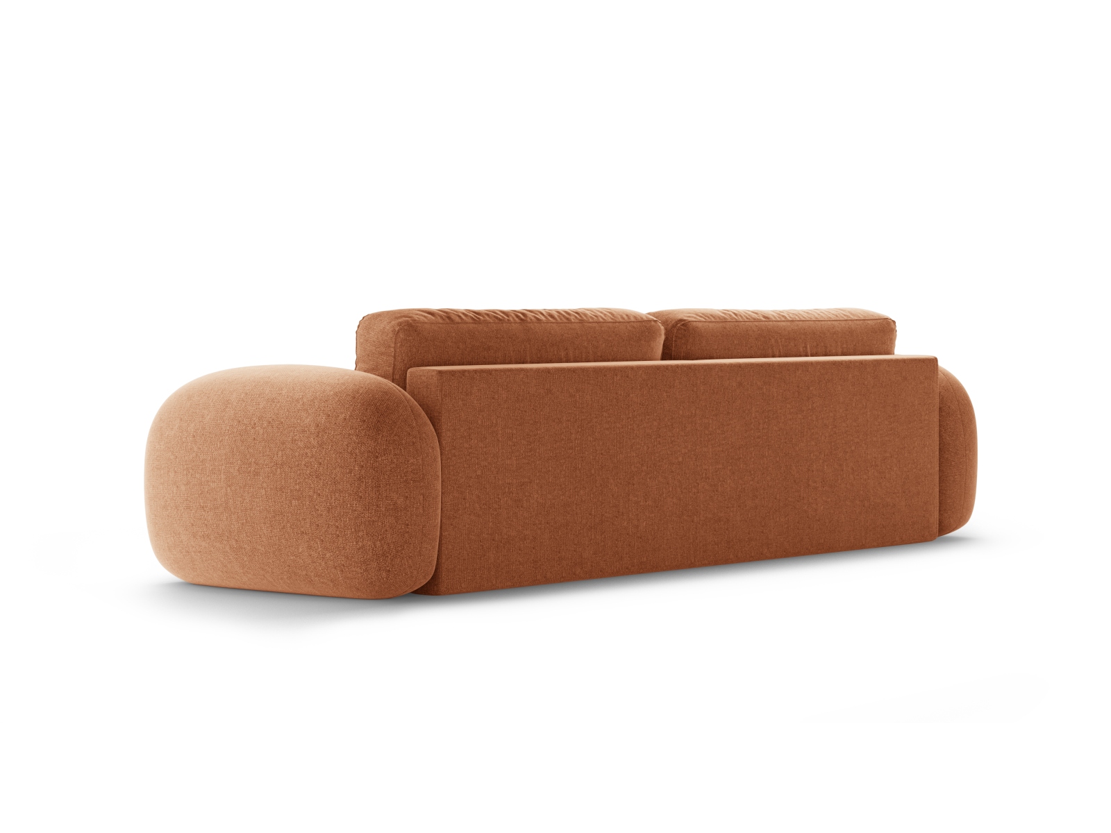 Cosmopolitan Design Schlafsofa Tonale 3-Sitzer mit Bettkasten Chenille Eden Ziegel
