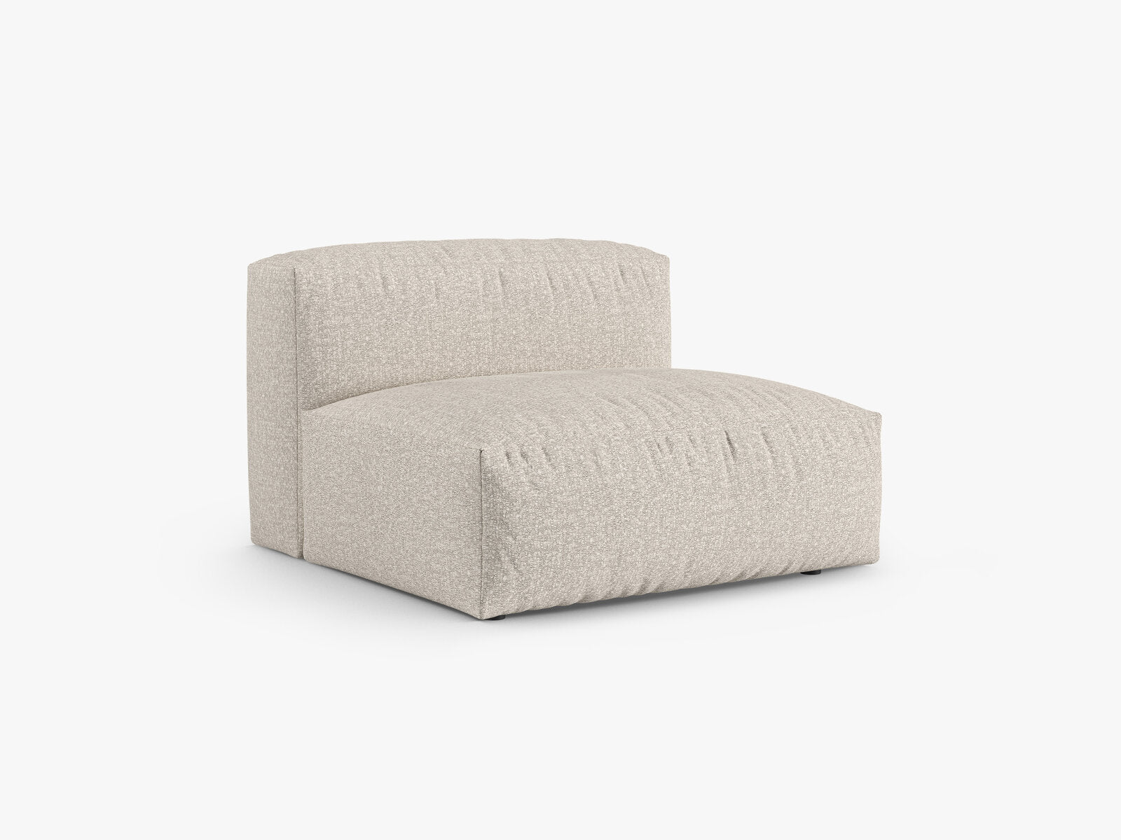 Micadoni Mittelmodul Martina 1-Sitzer 90cm Sitztiefe Boucle Monet Beige