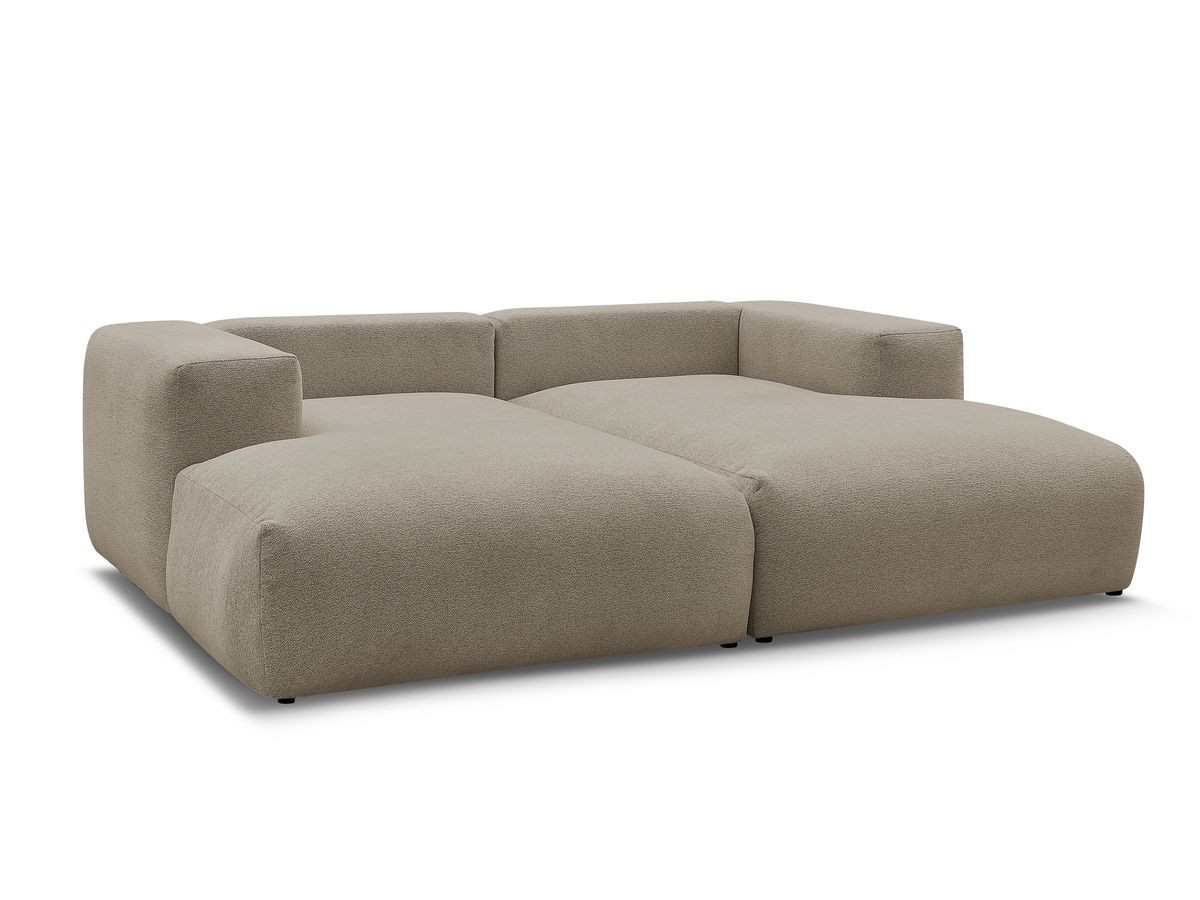 Bobochic Voltaire Sofa 4-Sitzer 248 × 170 cm Melange-Stoff Taupe