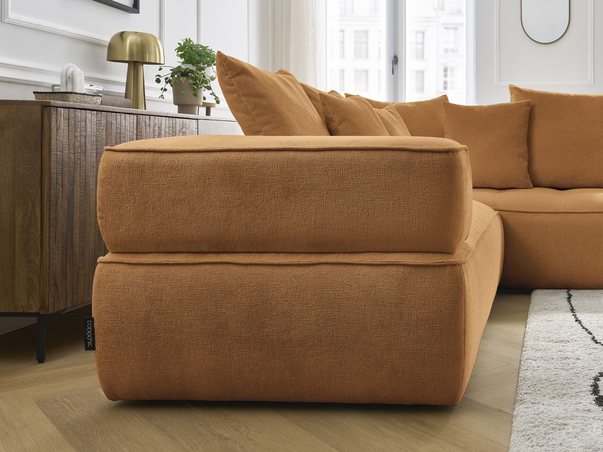 Bobochic Whesley Ecksofa Stoff Gelb Ecke rechts
