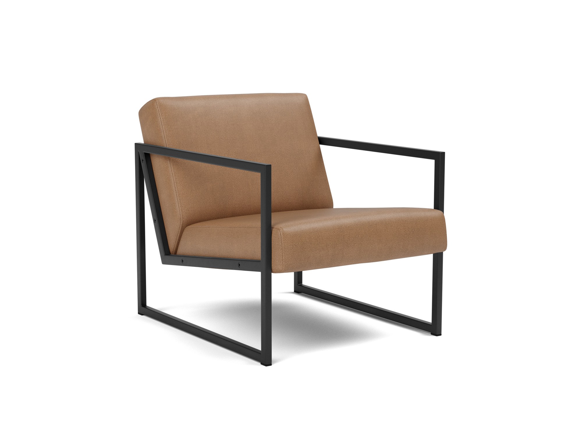 Sessel Vikko mit Armlehnen Lederoptik Faunal 551-Brown