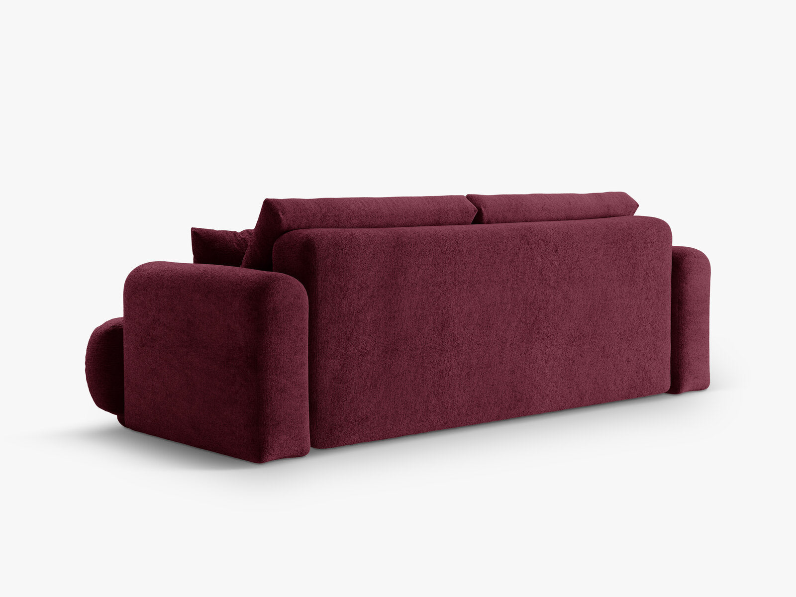 Micadoni Ella Sofa Mit Bettfunktion Und Stauraum Strukturierter Stoff Sorella Burgundfarben