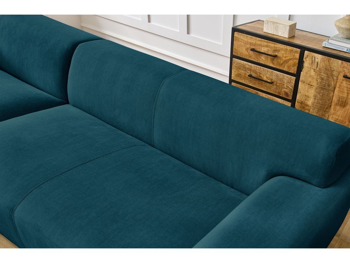 Bobochic Lavena Ecksofa 312 × 220 cm Samt Dunkelblau Ecke links