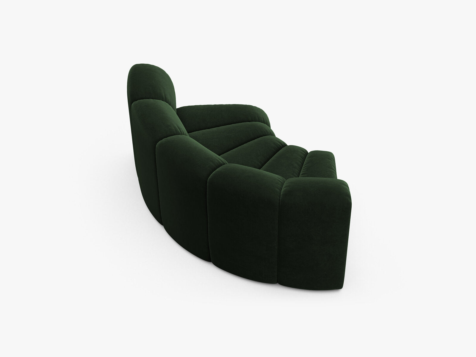 Micadoni rundes Eckmodul Lupine Samt Venus Flaschengrün