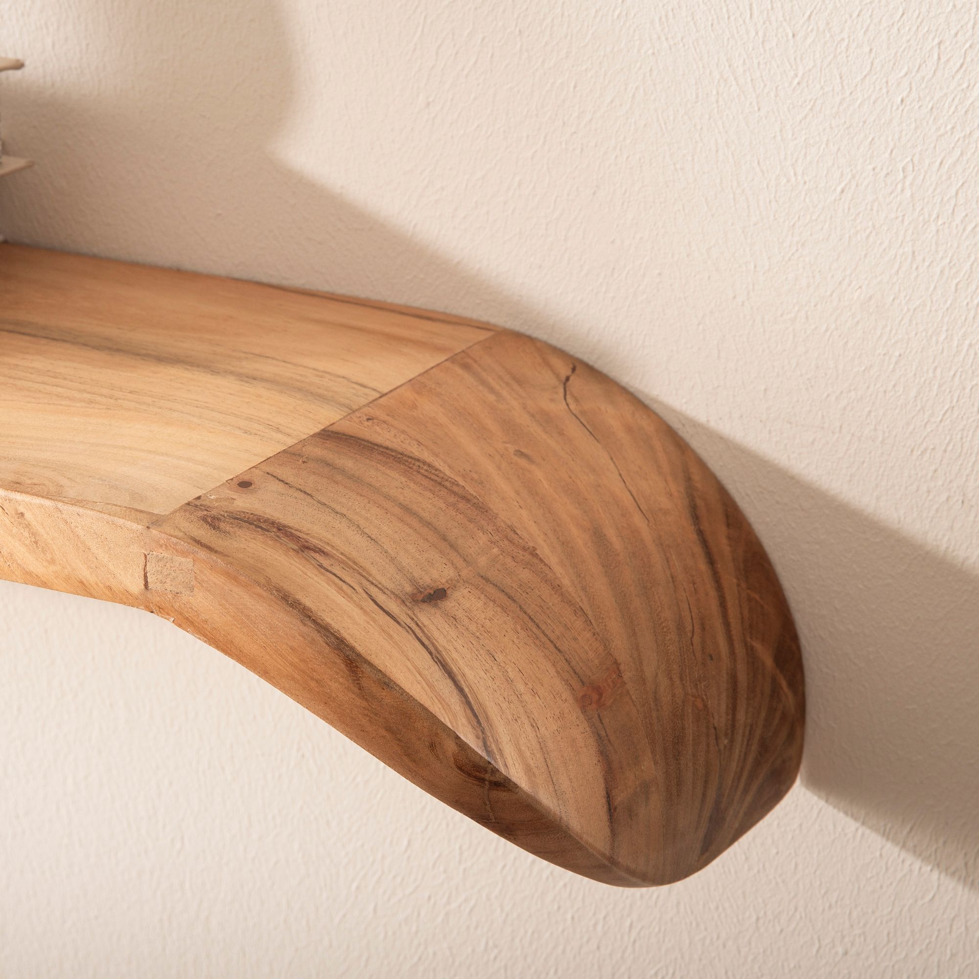 Wandregal Klepp Mango Massivholz Braun Breite 60 cm