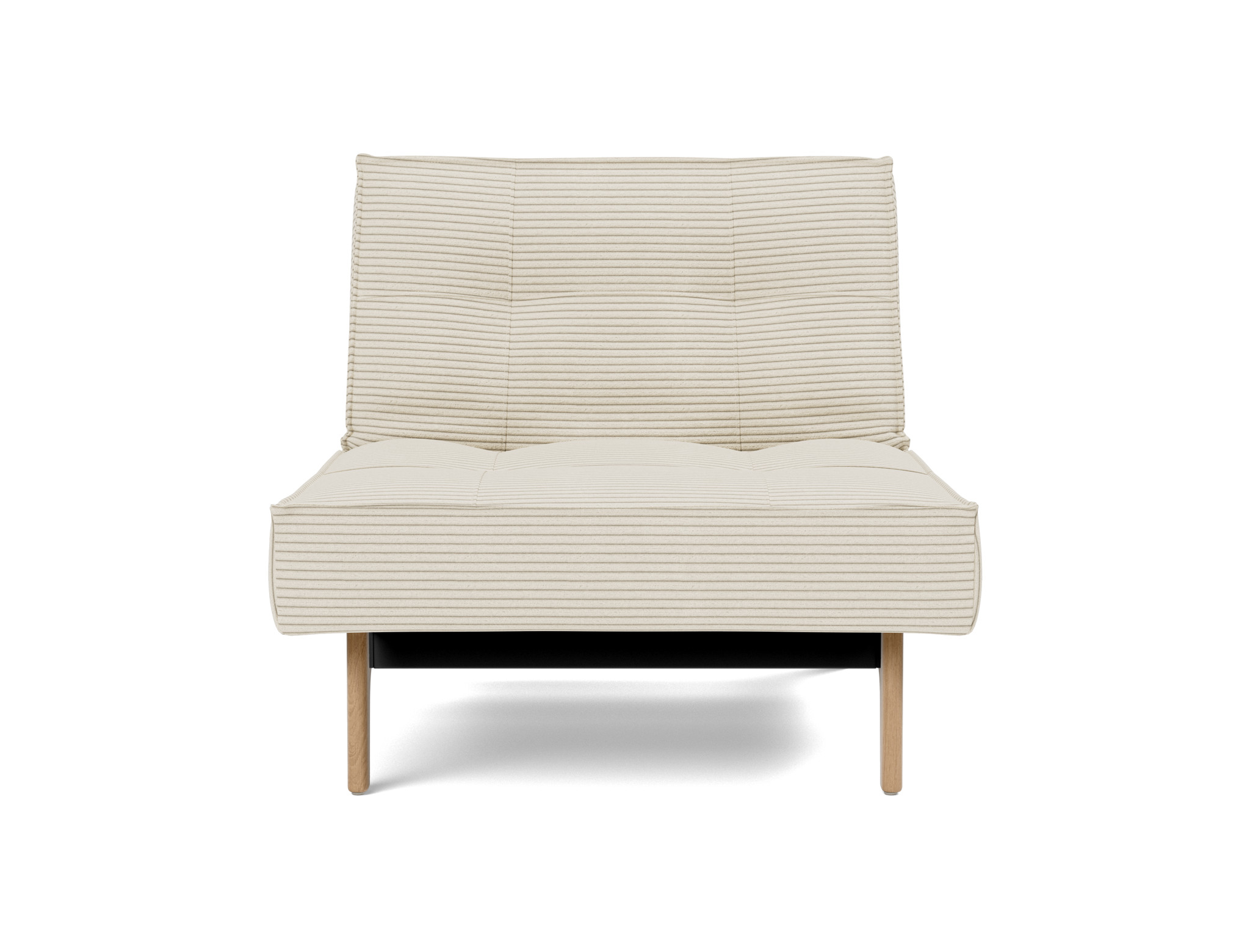 Sessel Splitback Kord Corduroy 594-Ivory Beine Eiche