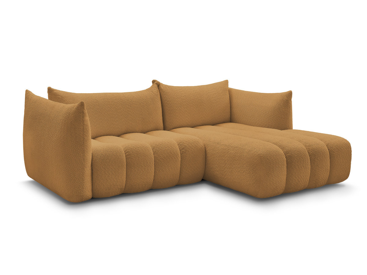 Bobochic Azra Ecksofa 262 × 178 cm Bouclé-Stoff Gelb Ecke rechts