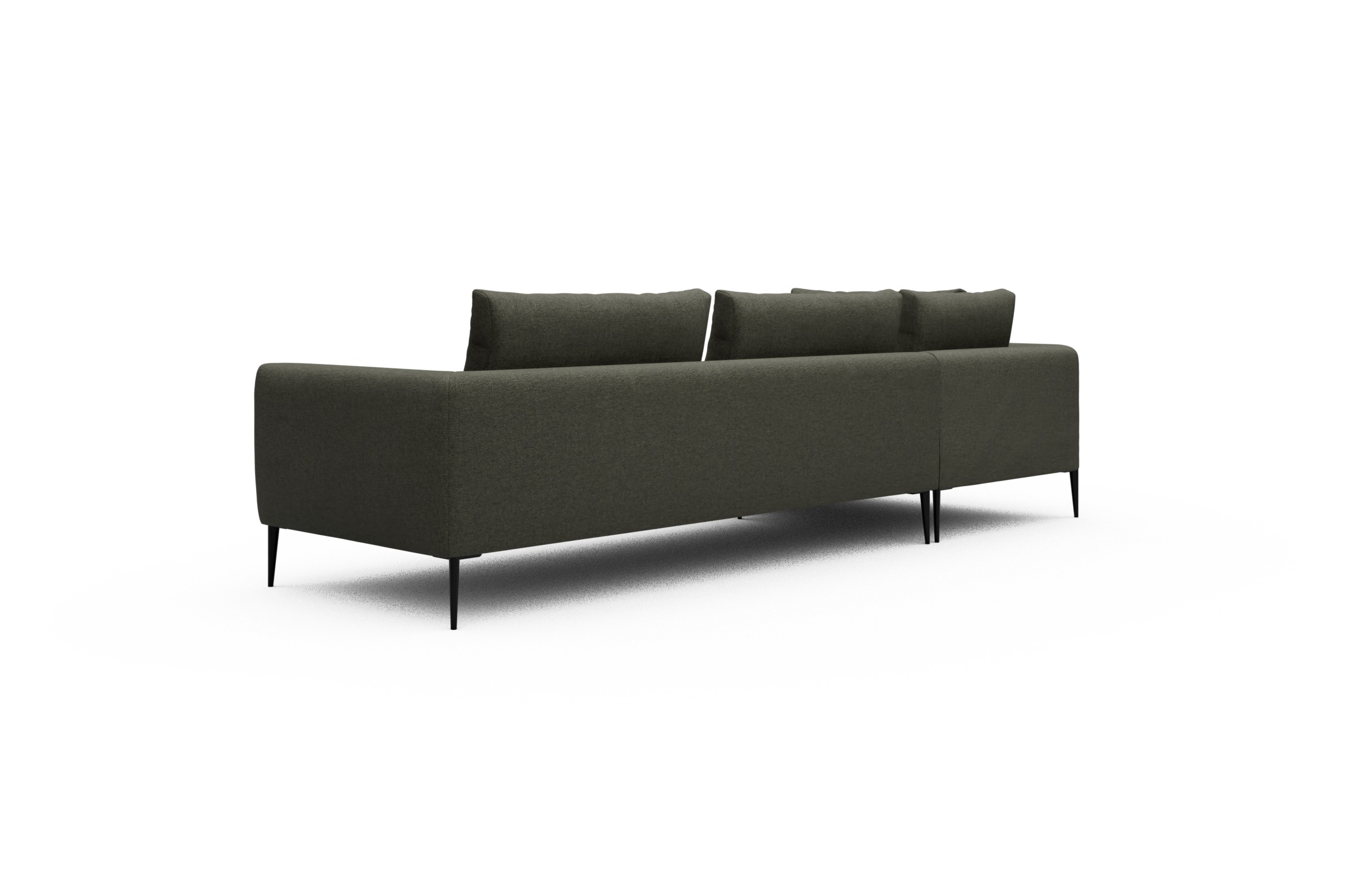 Ecksofa Paul Relax-Ecke rechts mit 3-Sitzer Sama-Winter-Moss