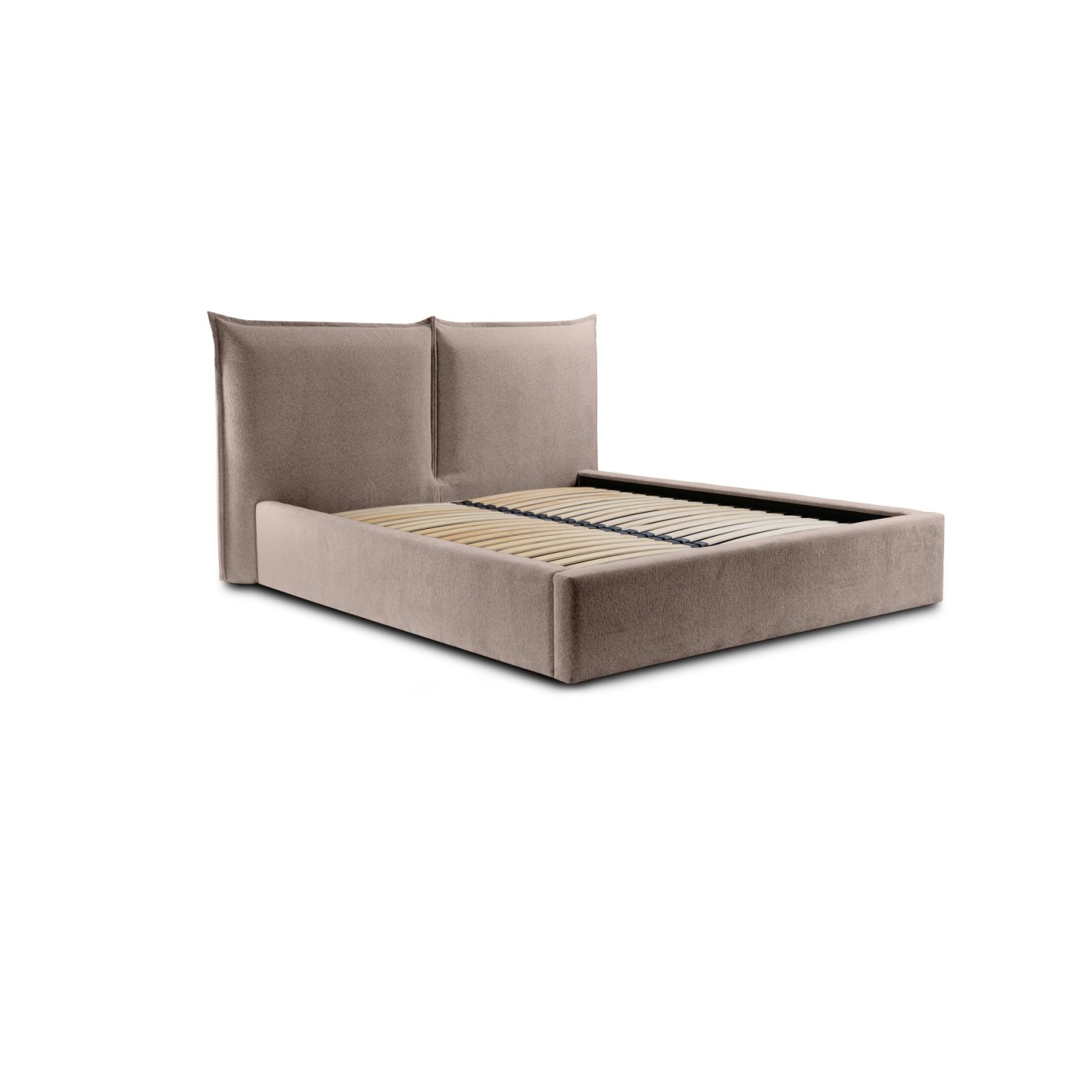 Polsterbett Verona Flachgewebe 160x200 mit Holzrahmen Raven 34