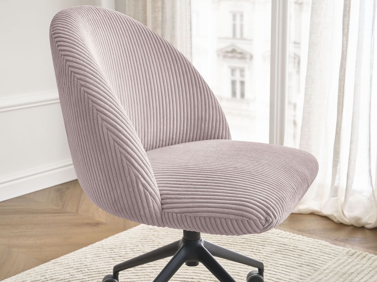 Bobochic Lalie Bürostuhl Cordsamt Rosa