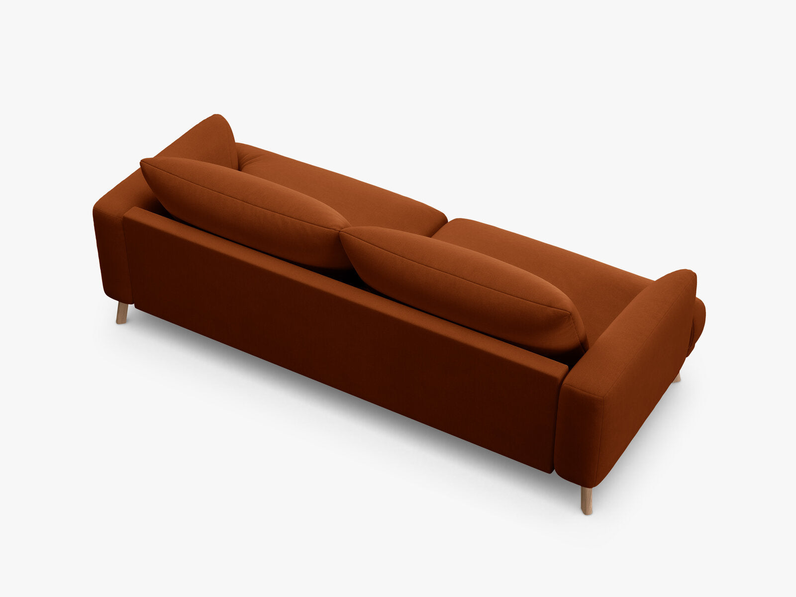 Micadoni Sofa Naomi 3-Sitzer Samt Salvador Terrakotta