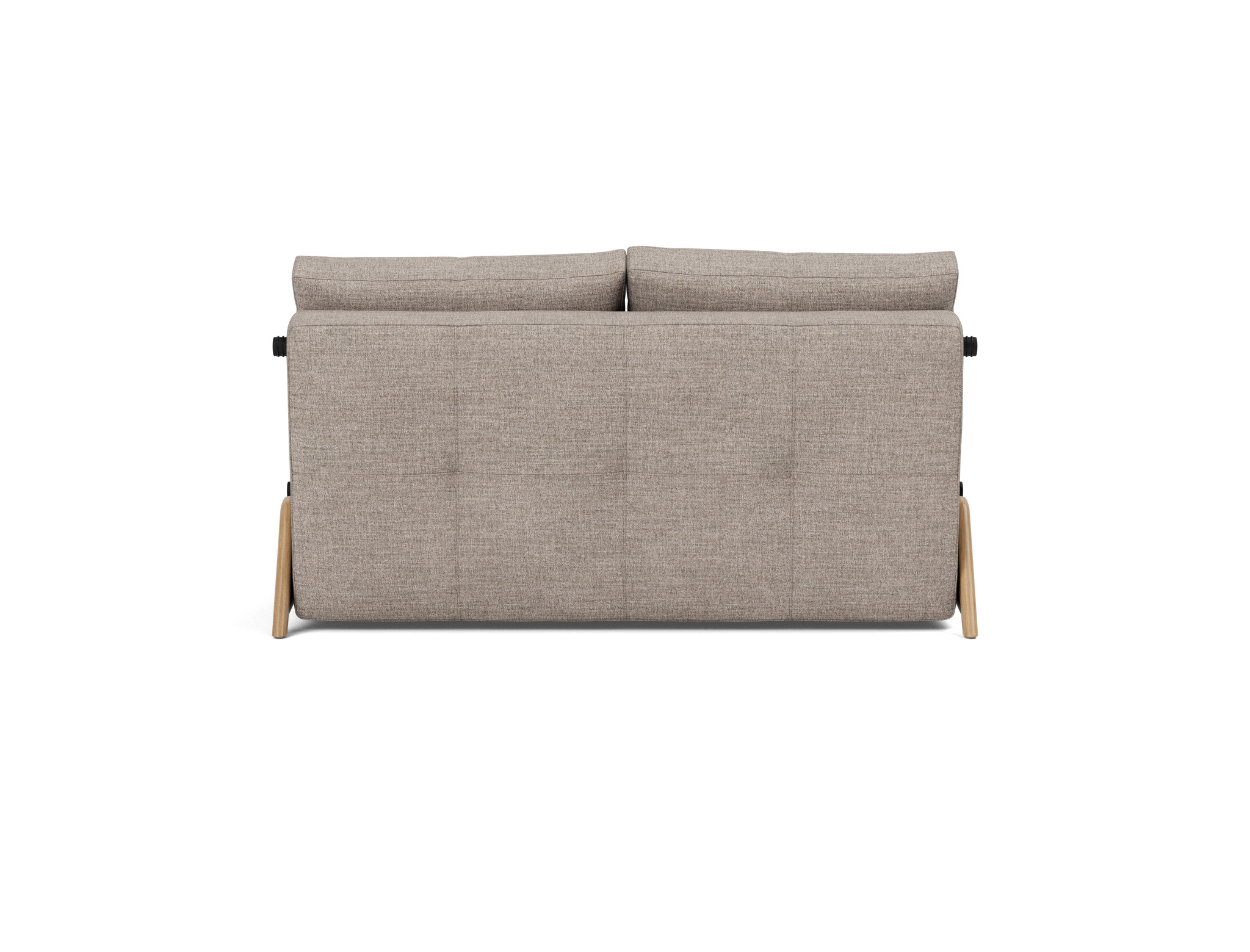 Schlafsofa Cubed 140 Chenille Yuveno 472-Warm-Grey Beine Eiche