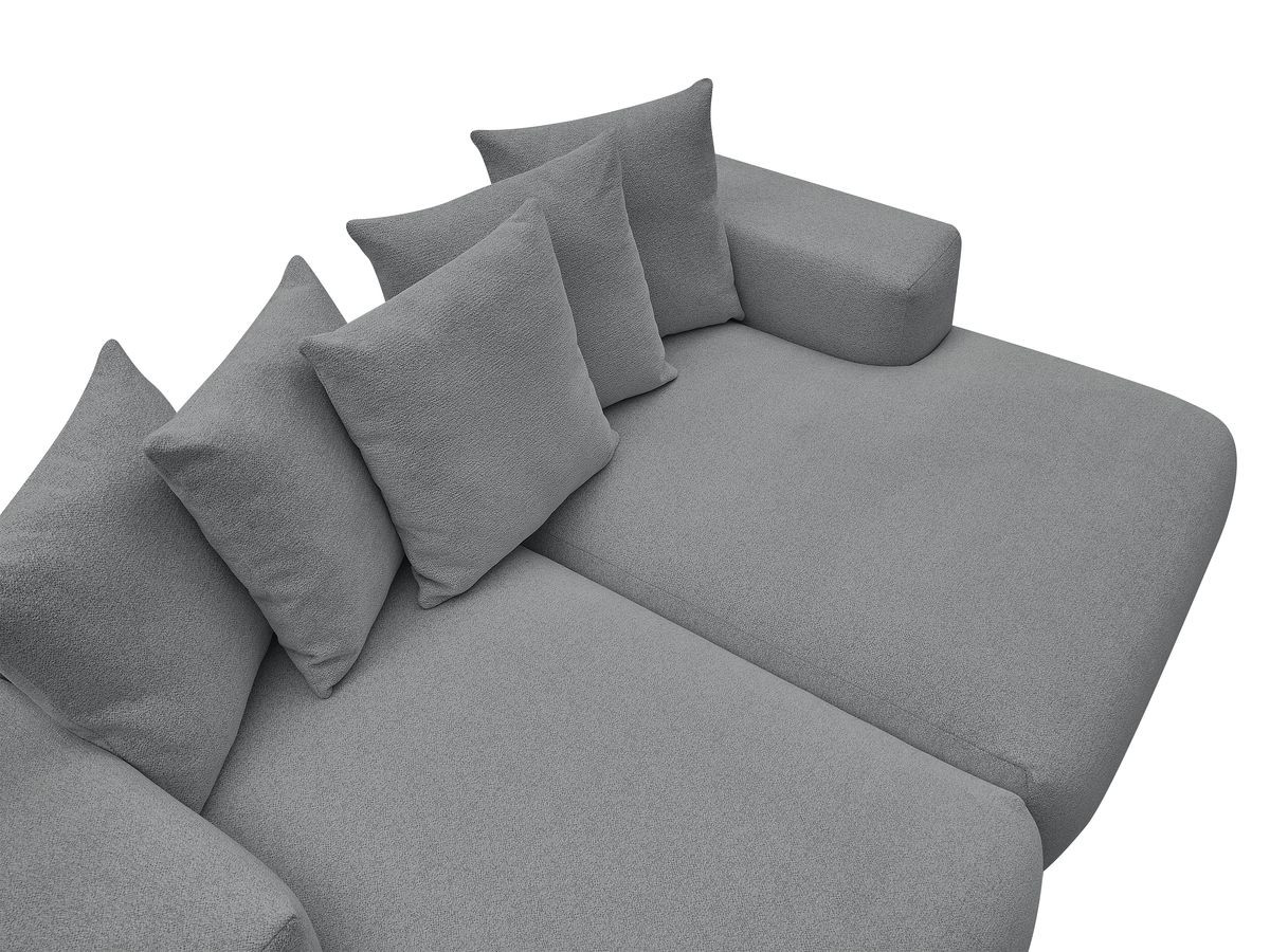 Bobochic Voltaire Sofa 4-Sitzer 248 × 170 cm Melange-Stoff Dunkelgrau