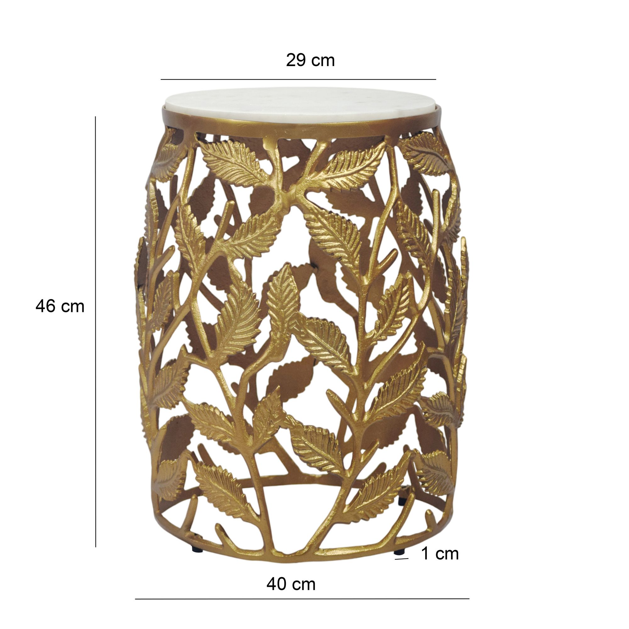 Beistelltisch Sortland Marmor Gold Ø 40 × H 46 cm