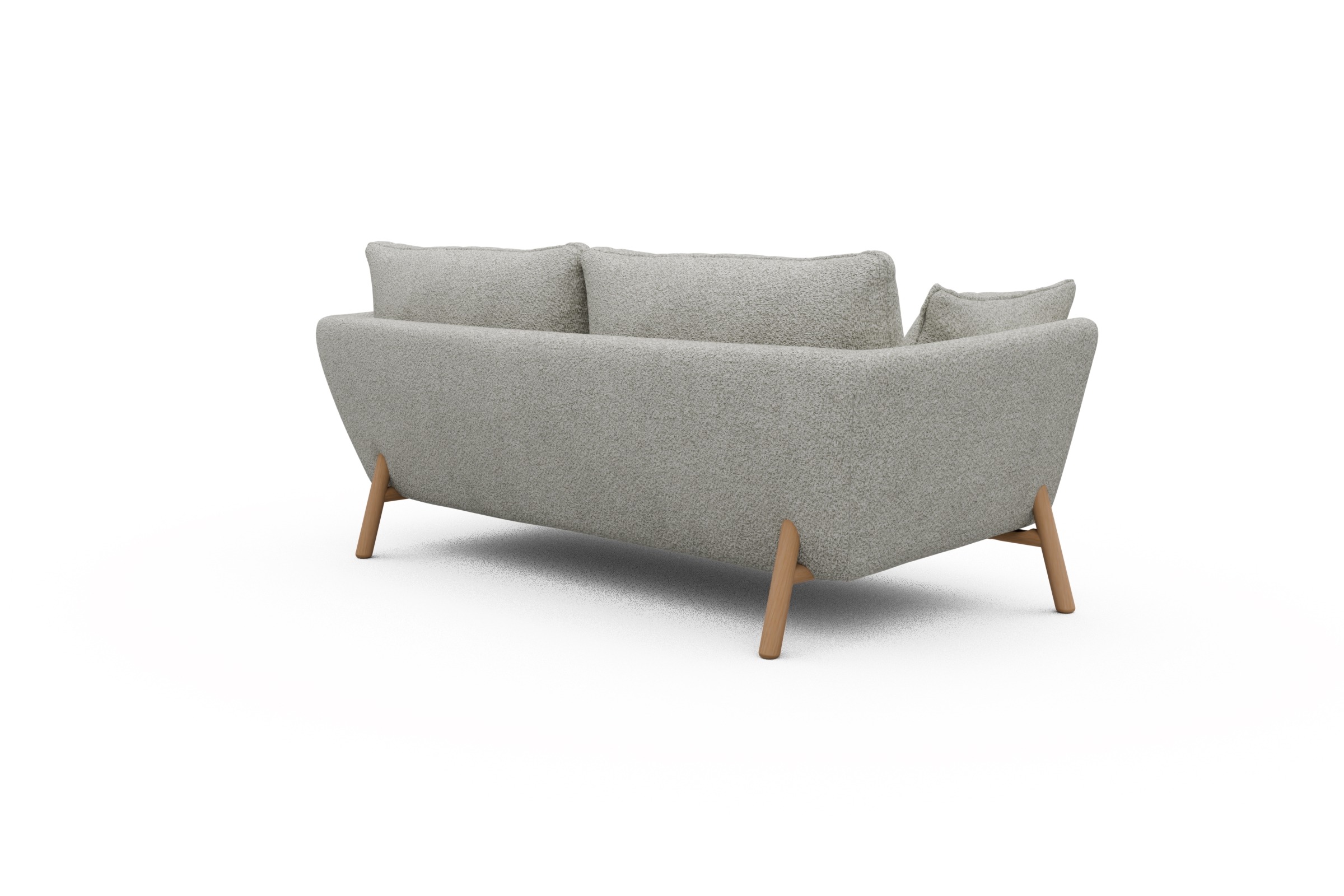 Sofa Emil 2-Sitzer Beinfarbe Eiche Natur Vanora-Warm-Sand