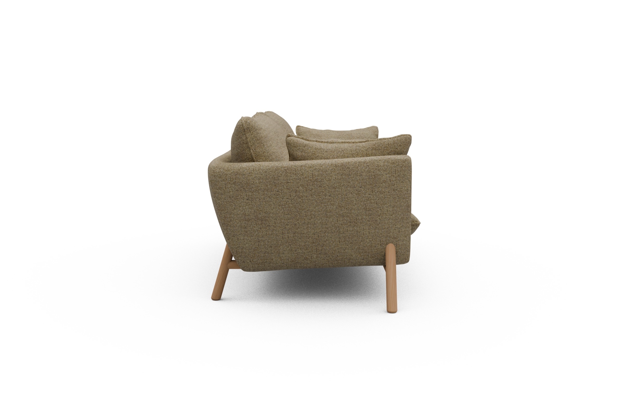 Sofa Emil 2-Sitzer Beinfarbe Eiche Natur Carreno-Silician-Yellow