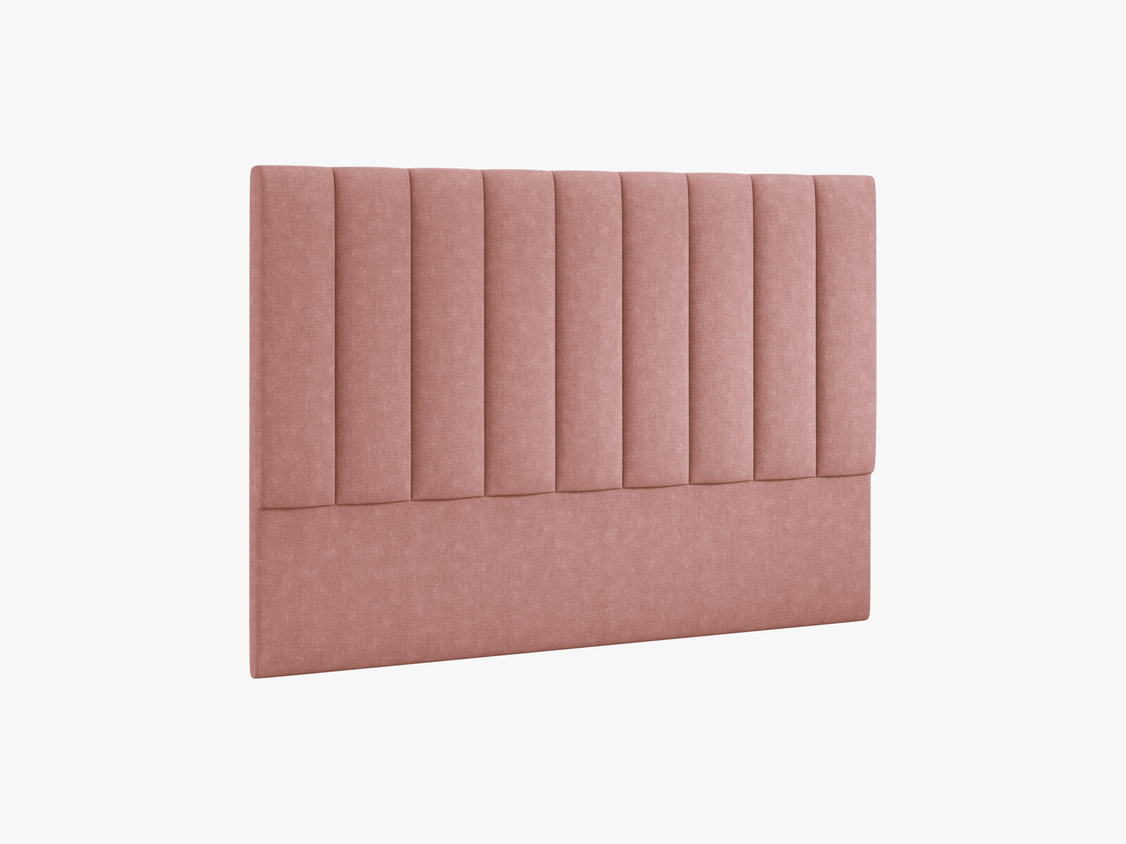 Micadoni Marl Samtiger Kopfteil 140 cm (H 120 cm) Strukturierter Stoff Liberty Rosa 180x120