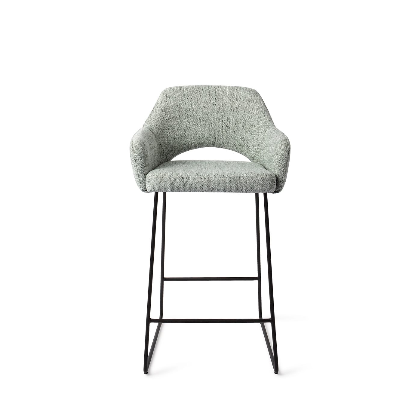 Jesper Home Barhocker Yanai Soft-Sage Slide Schwarz Barhöhe (75cm) moebelfaktor