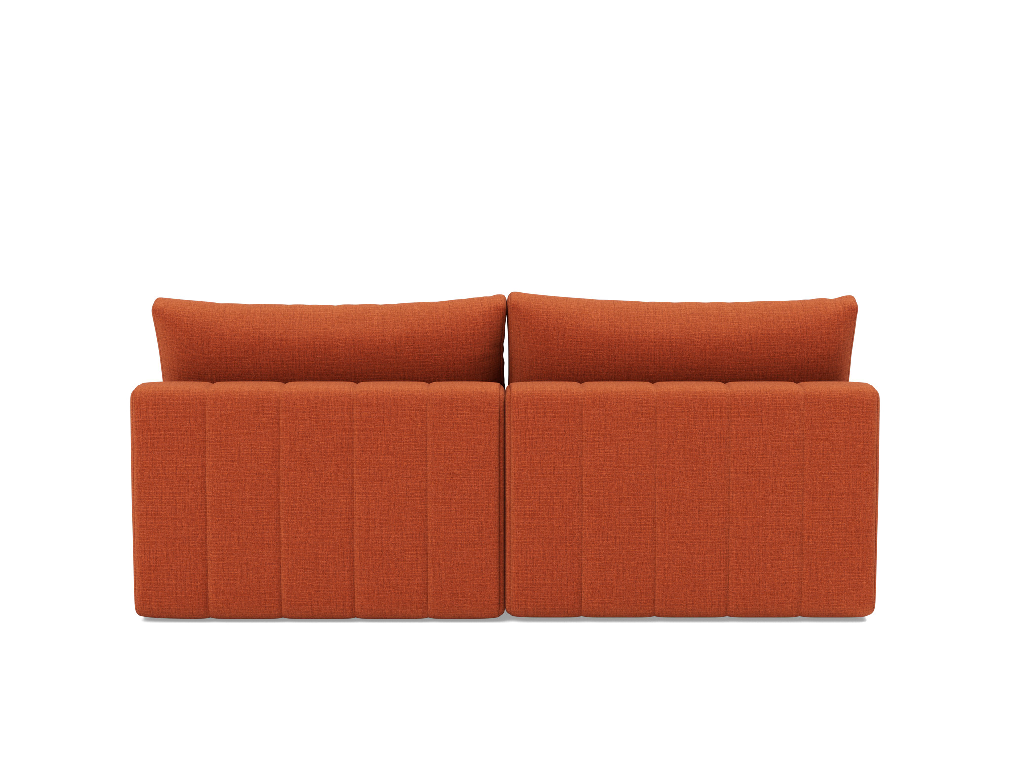Schlafsofa Akello mit Chaiselongue Chenille Esina 412-Rust-Orange