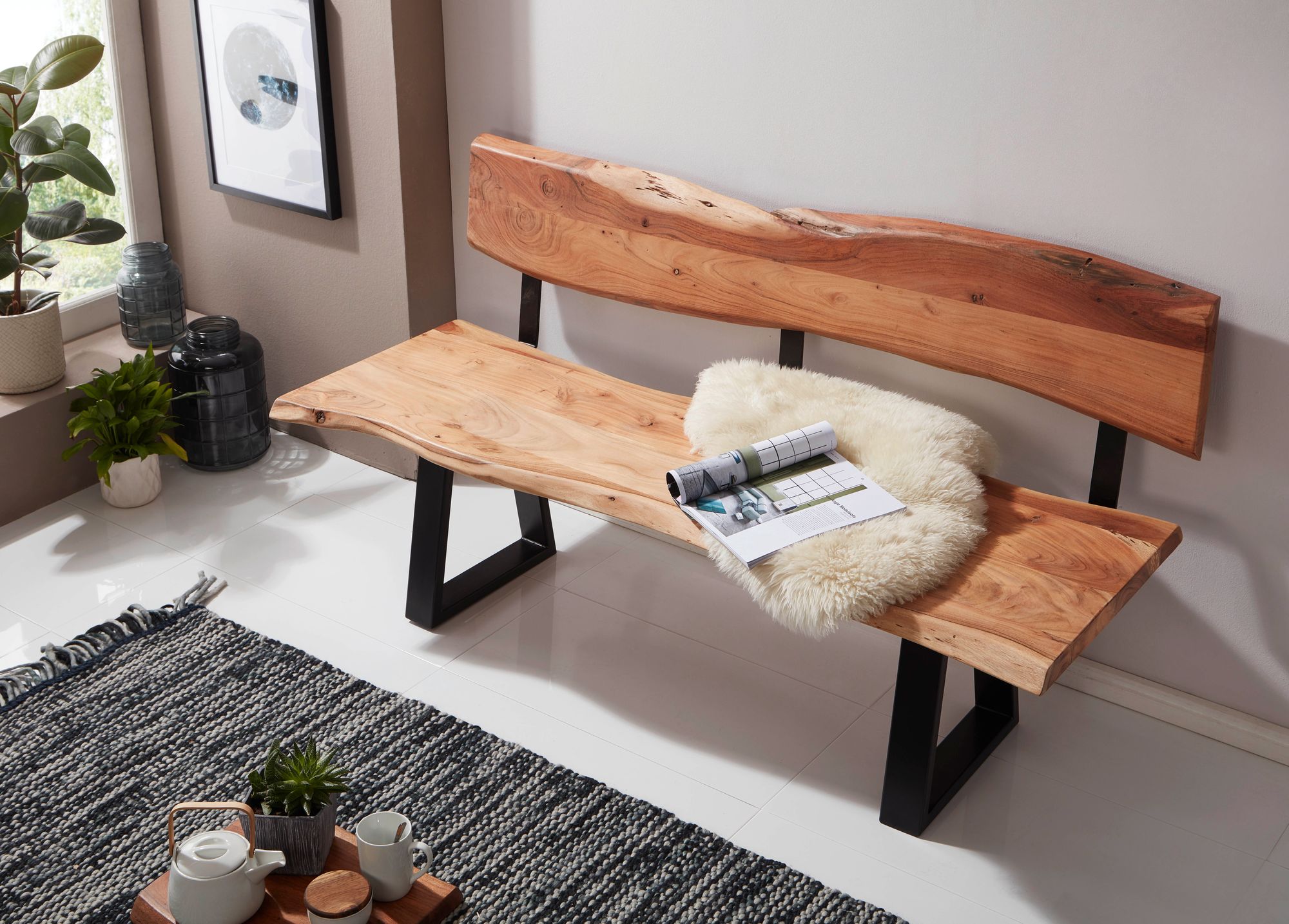Essbank Baldur Akazie Massivholz 180 × 60 × 85,5 cm
