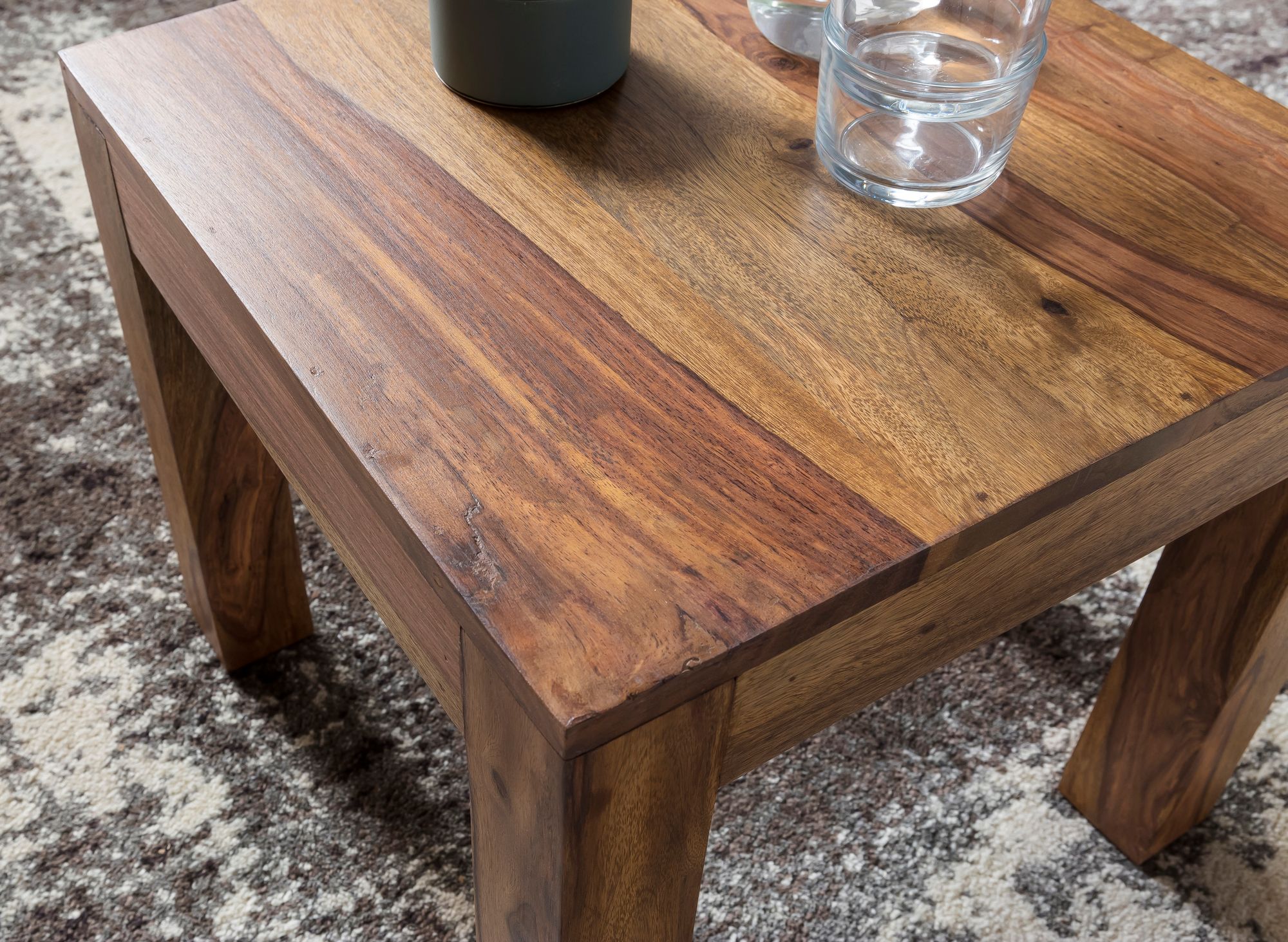 Couchtisch Aukra Sheesham Massivholz 45 × 45 × 40 cm