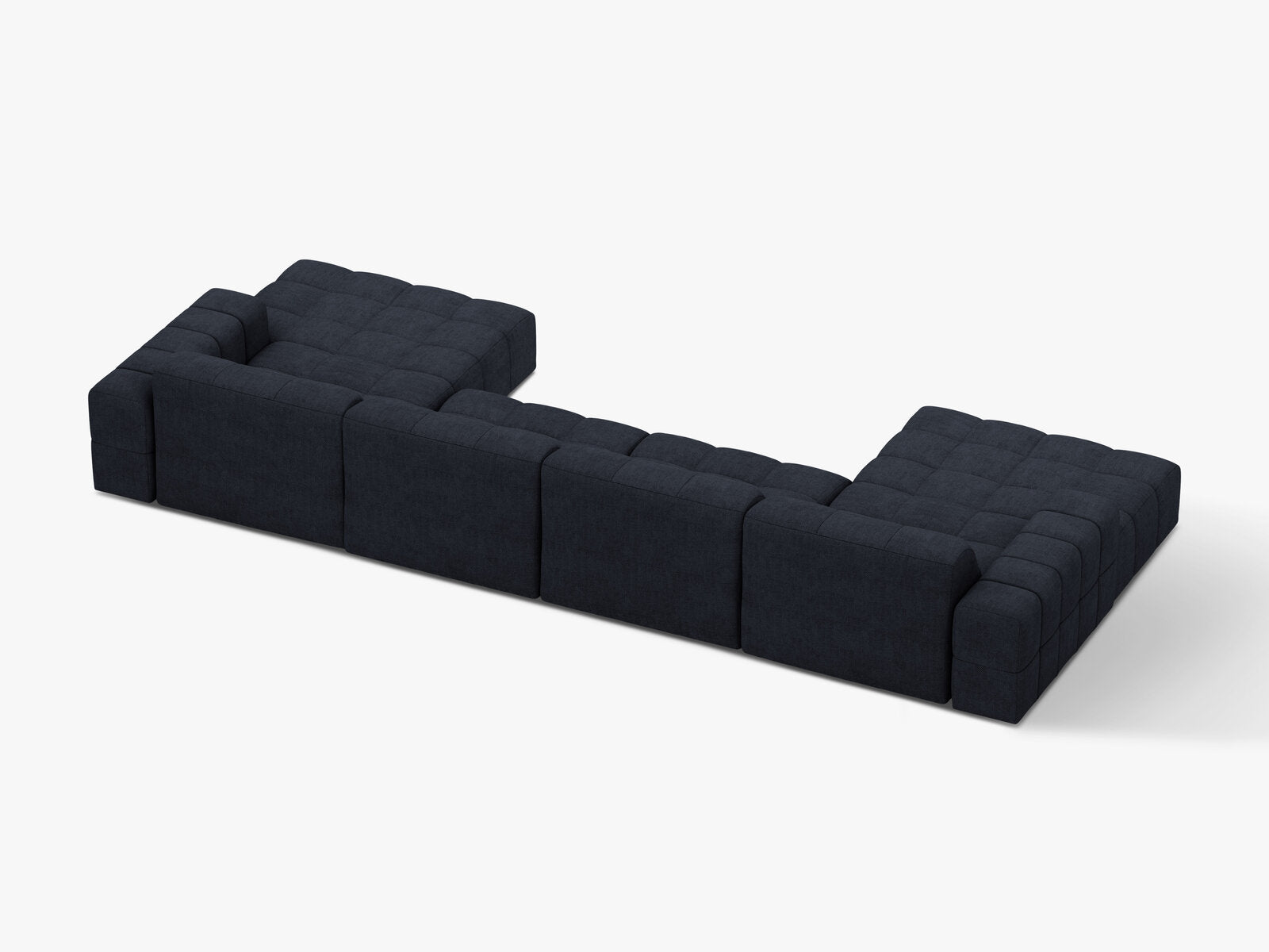 Micadoni Panorama Sofa Jennifer 6-Sitzer Chenille Eden Marineblau