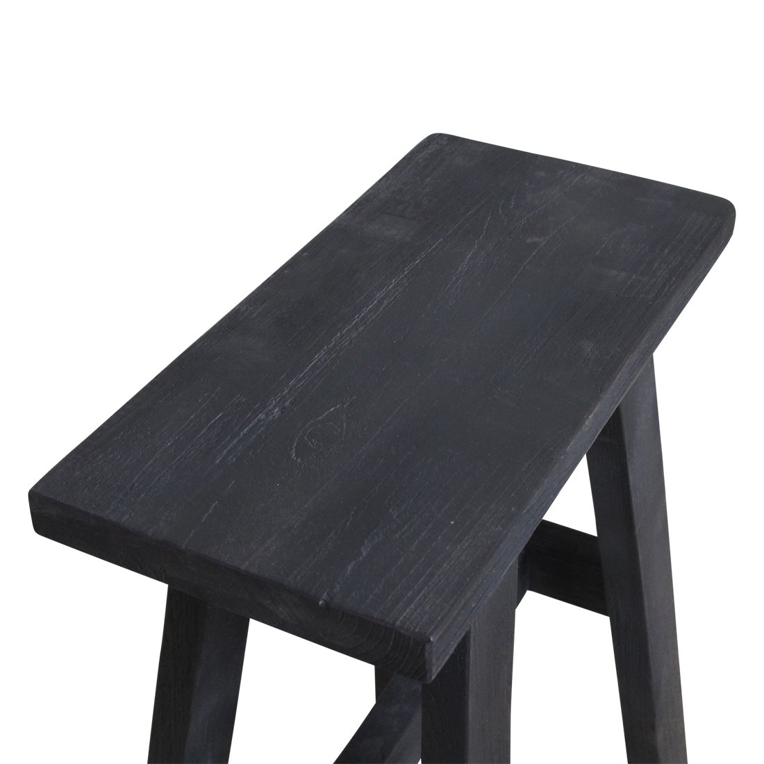 Raw Materials Schwarze Bushaltestellenbank mittel 45x20x50cm