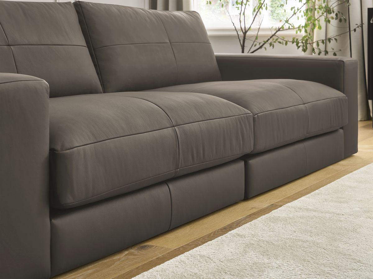 Bobochic Leonard Sofa 3-Sitzer 274 × 109 cm Leder Braun
