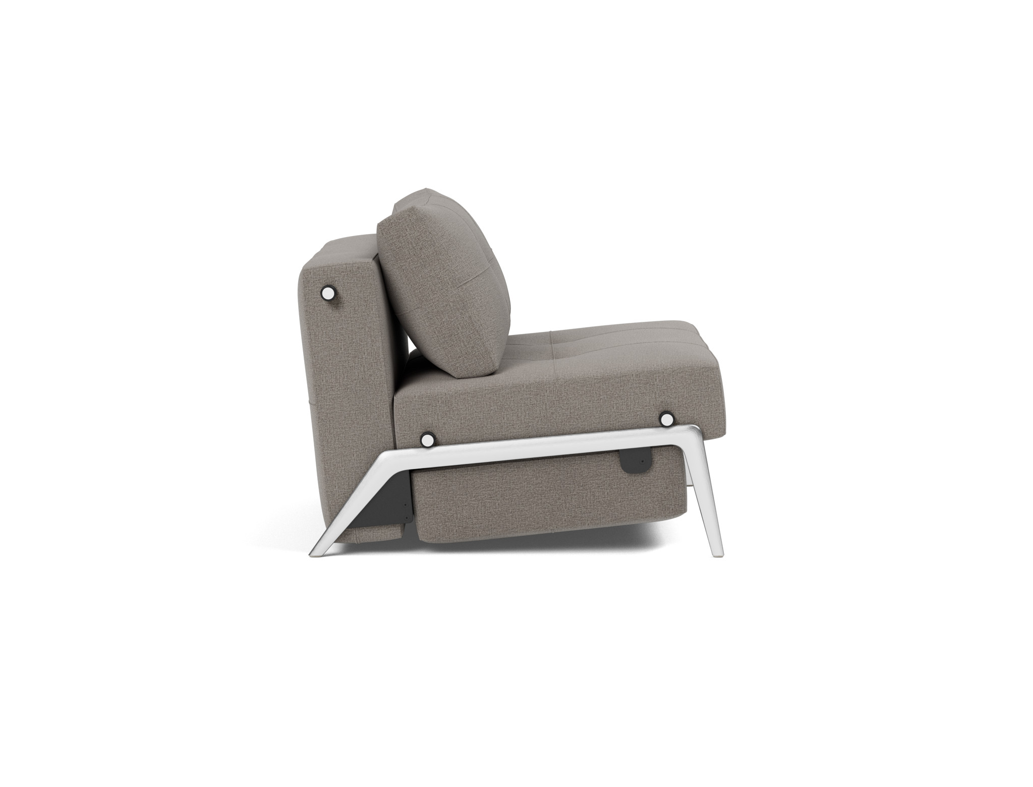 Schlafsessel Cubed 90 Flachgewebe Mixed Dance 521-Grey Beine Aluminium