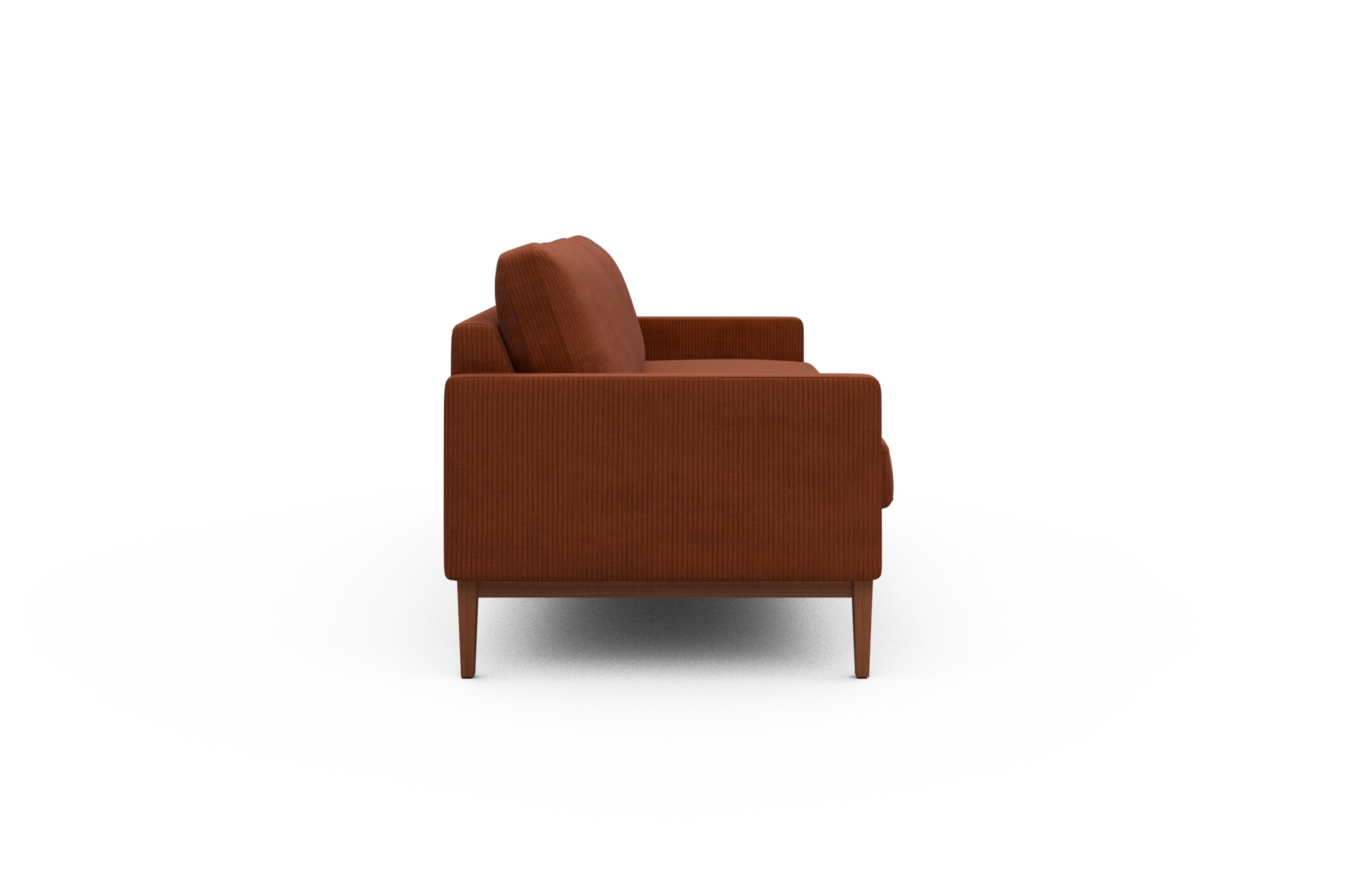 Sofa Bodo 3-Sitzer Corduroy-Burnt-Orange